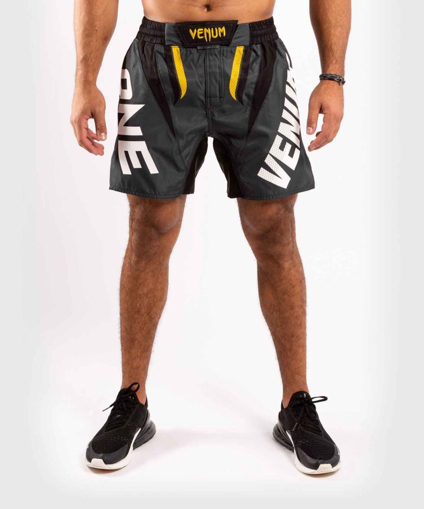 VENUM/ヴェナム VENUM×ONE FC IMPACT FIGHTSHORTS/VENUM×ONE FC インパクト ファイトショーツ(グレー/黒/イエロー)