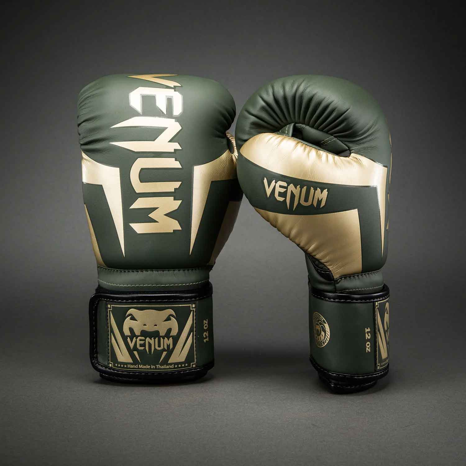 Elite Boxing Gloves／エリート ボクシンググローブ（カーキ／ゴールド）
