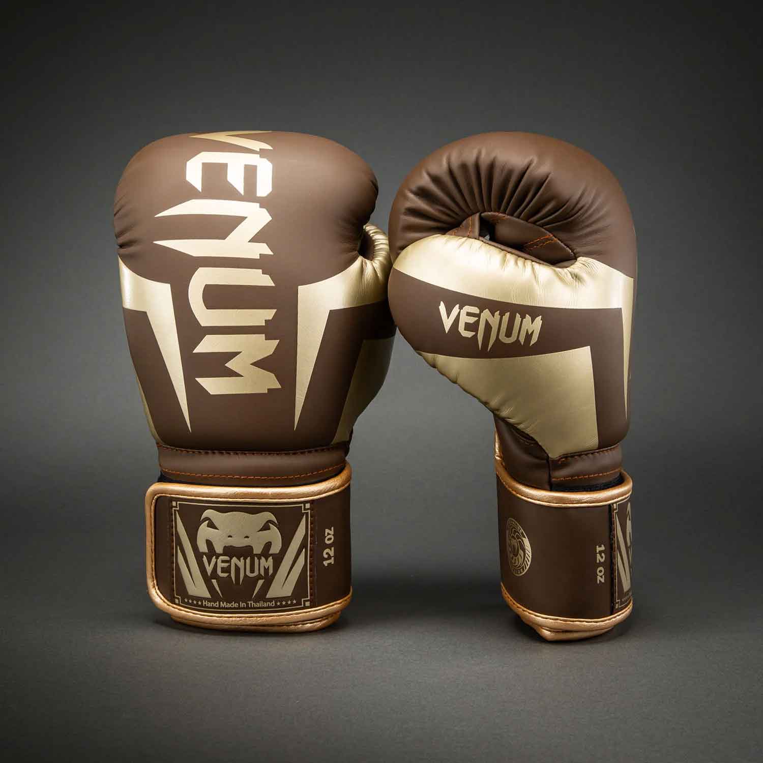 Elite Boxing Gloves／エリート ボクシンググローブ（ダークブラウン／ゴールド）