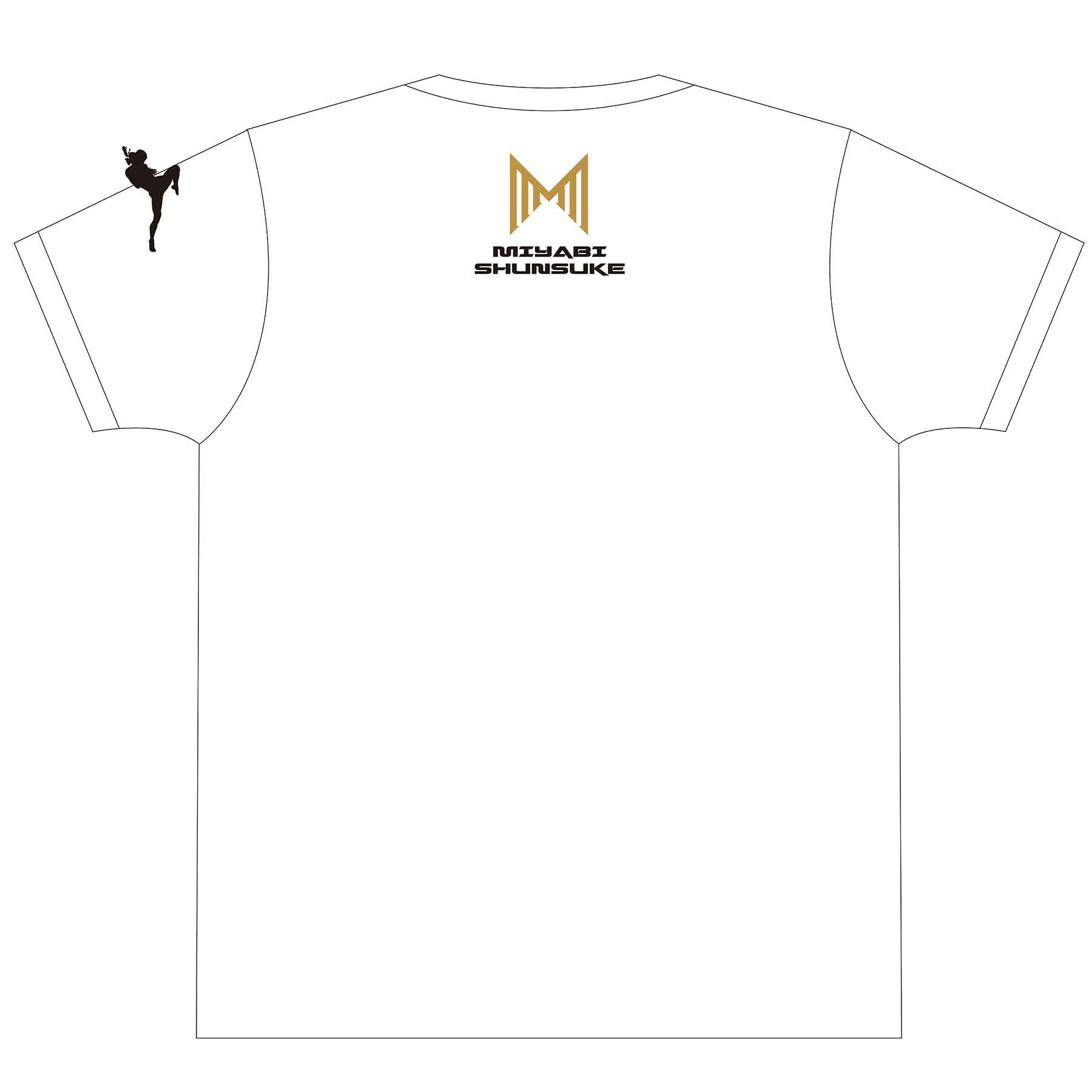 雅駿介 DEEP 118 IMPACT サポーターTシャツ「Miyabi Muay thai MMA」白