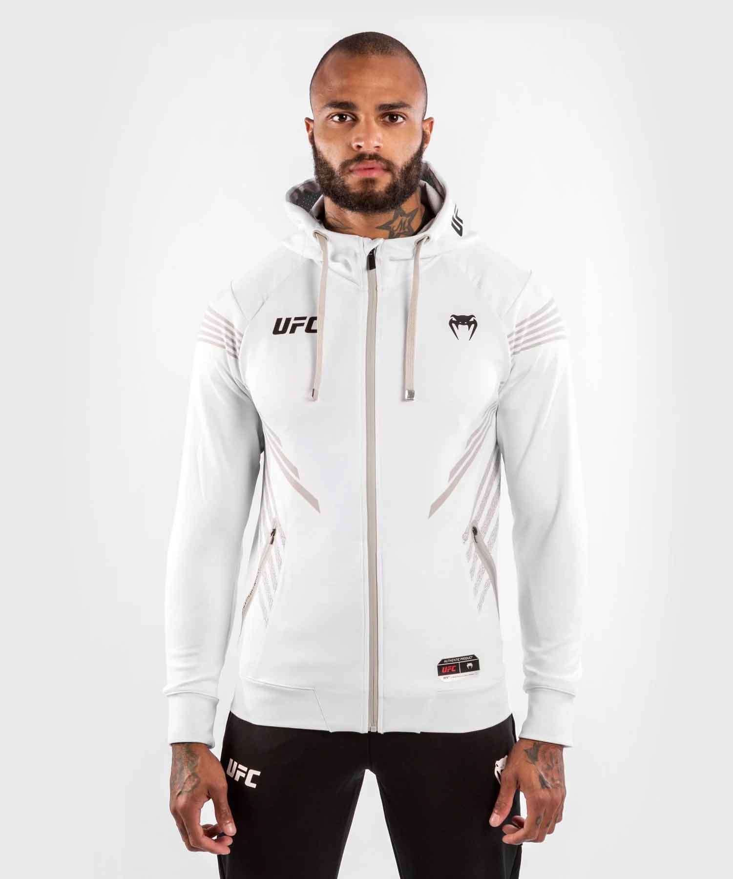 UFC VENUM AUTHENTIC FIGHT NIGHT MEN'S WALKOUT HOODIE／UFC VENUM オーセンティック ファイトナイト メンズ ウォークアウト フーディー（パーカー）白