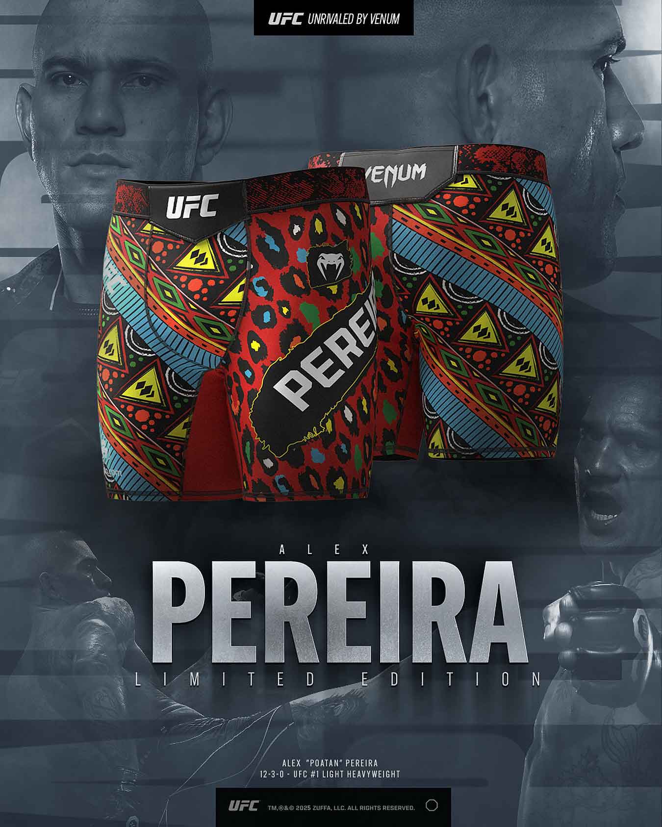 UFC Unrivaled by Venum Men’s Red Alex Pereira Second Edition Vale Tudo Short／限定版UFCアンライバルド by ヴェナム メンズ レッド アレックス・ペレイラ セカンド バーリトゥードショーツ