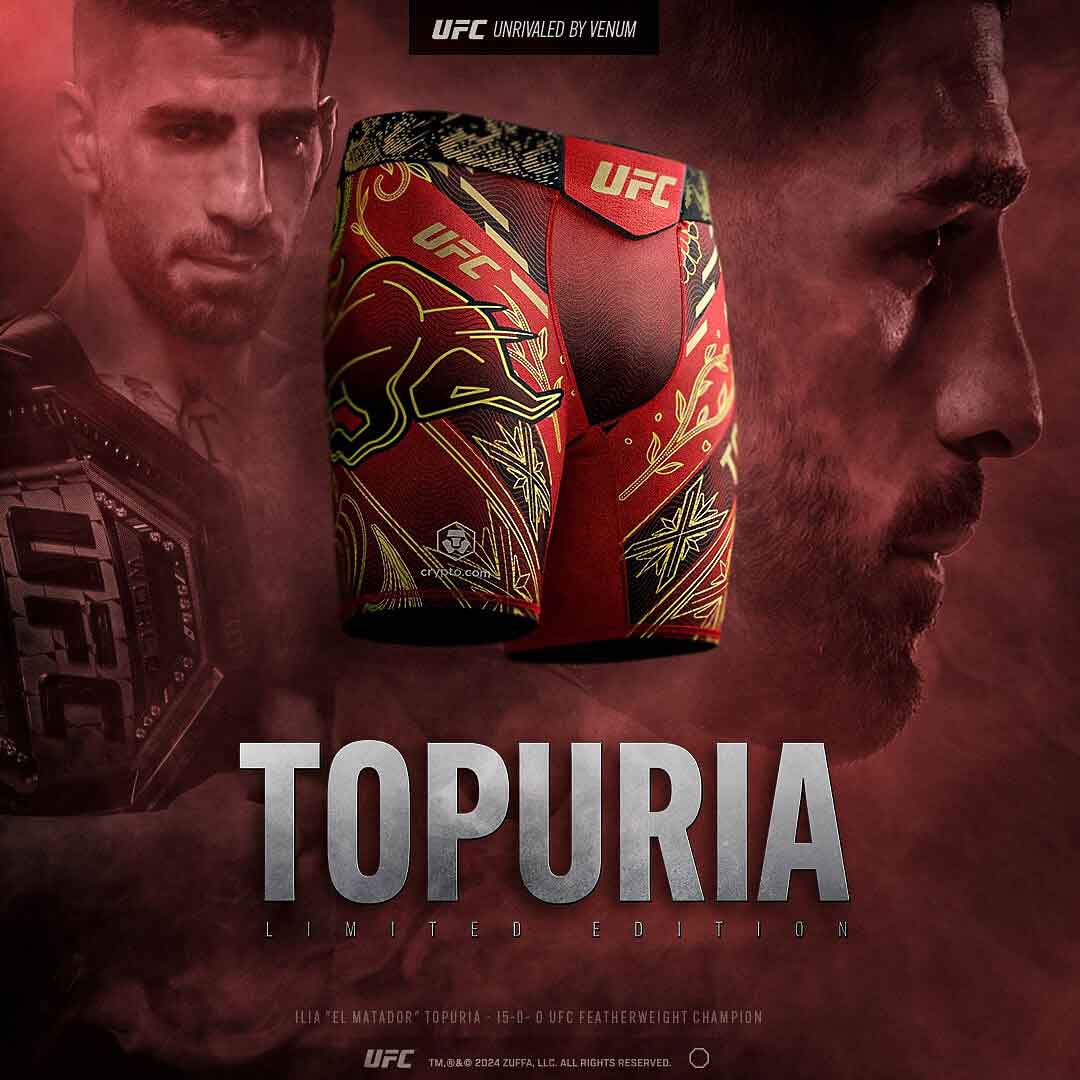 UFC Unrivaled by Venum Ilia Topuria Men’s Vale Tudo Short／限定版 UFC アンライバルド by ヴェナム イリア・トプリア UFC 308着用 メンズ バーリトゥードショーツ