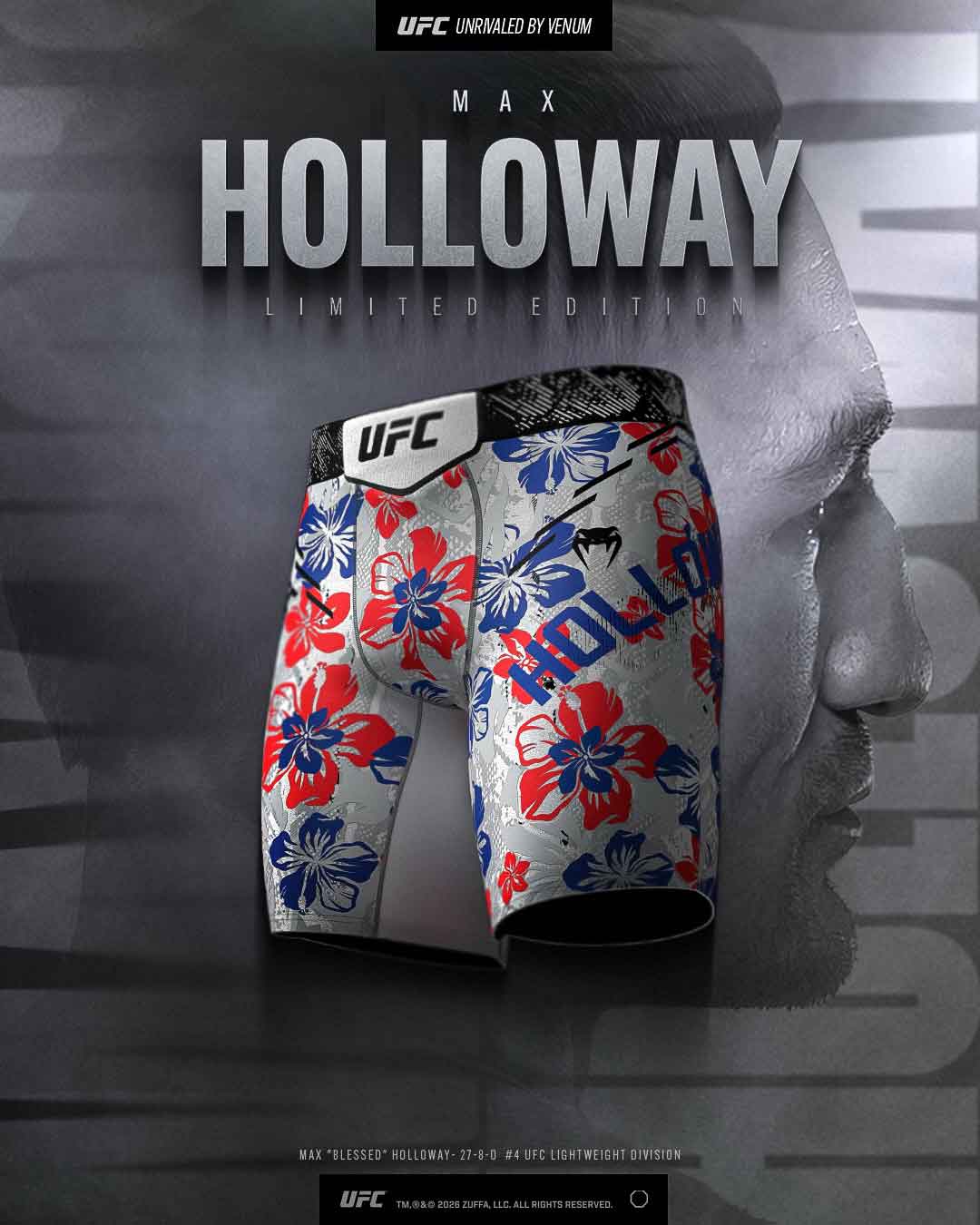 Venum UFC ファイトショーツ Sサイズ　マックスホロウェイ UFC Unrivaled by Venum Men's Max Holloway Vale Tudo Short／UFC