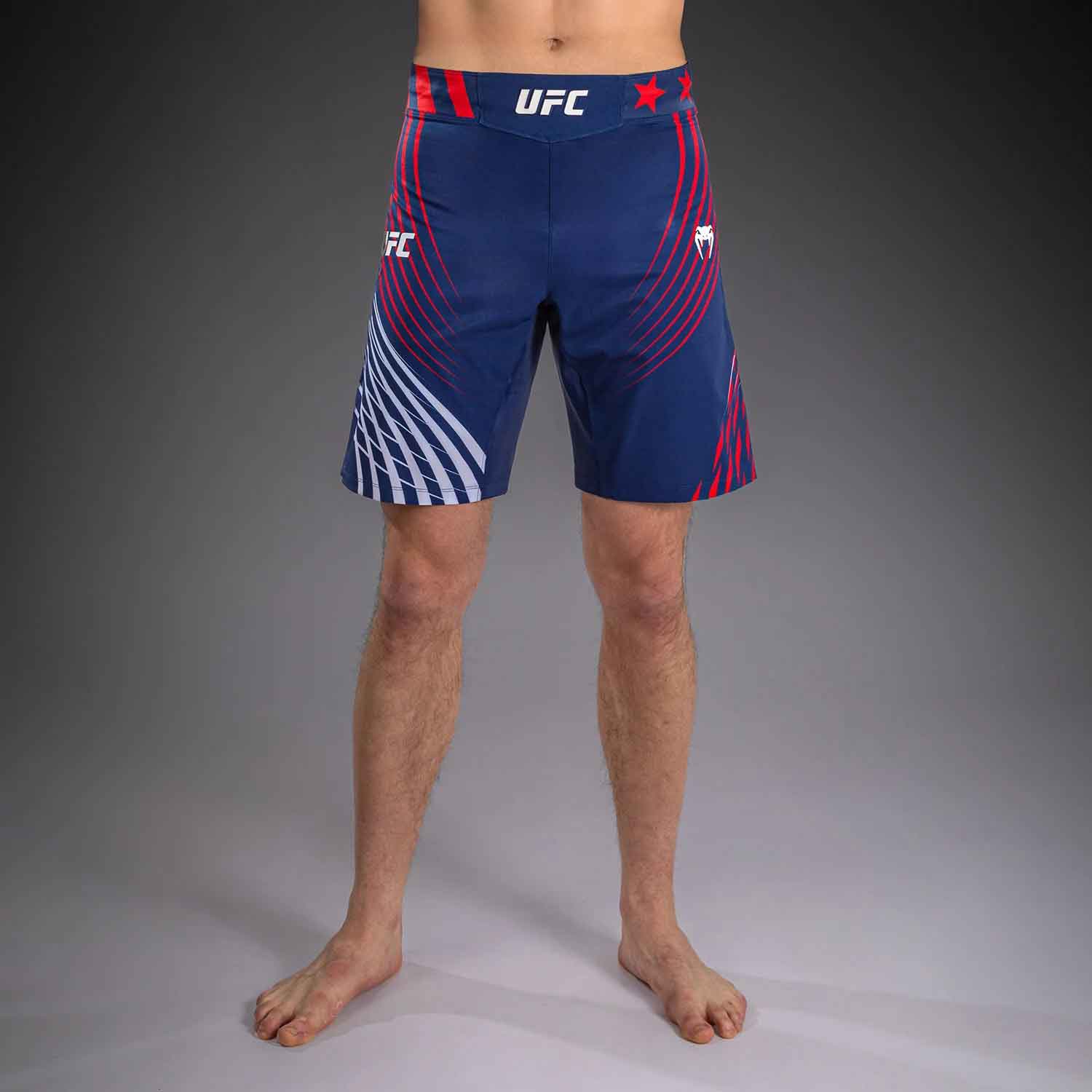 Official UFC Freedom 250 by Venum Authentic Fight Night Men's Blue Long Fit Short／オフィシャル UFC フリーダム 250 by ヴェナム オーセンティック ファイトナイト メンズ ロングフィット ファイトショーツ（ブルー）