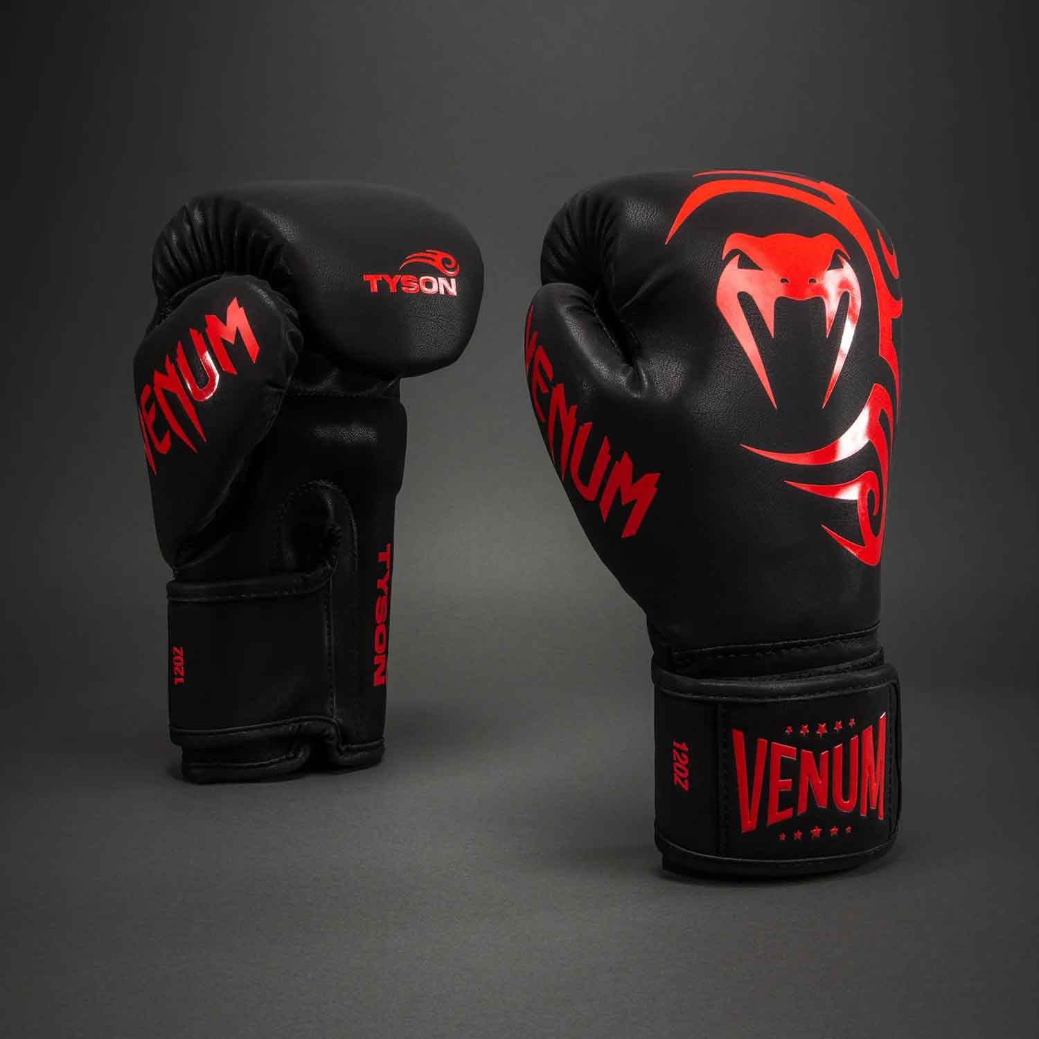 Giant 2.0 Mike Tyson Pro Boxing Gloves／ジャイアント 2.0 マイク・タイソン プロ ボクシンググローブ（黒／レッド）