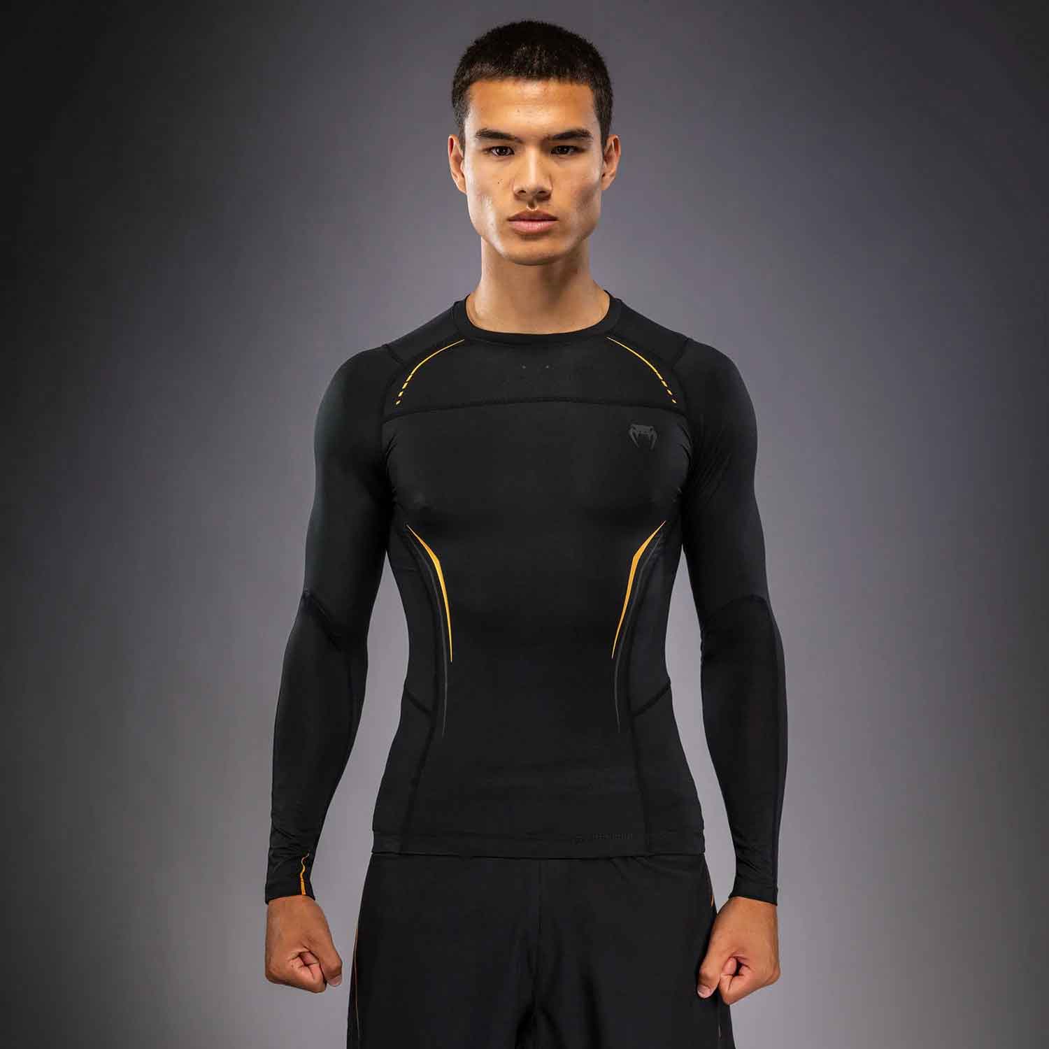 G-Core Long Sleeve Rashguard／G-コア ロングスリーブ ラッシュガード（黒／ゴールド）