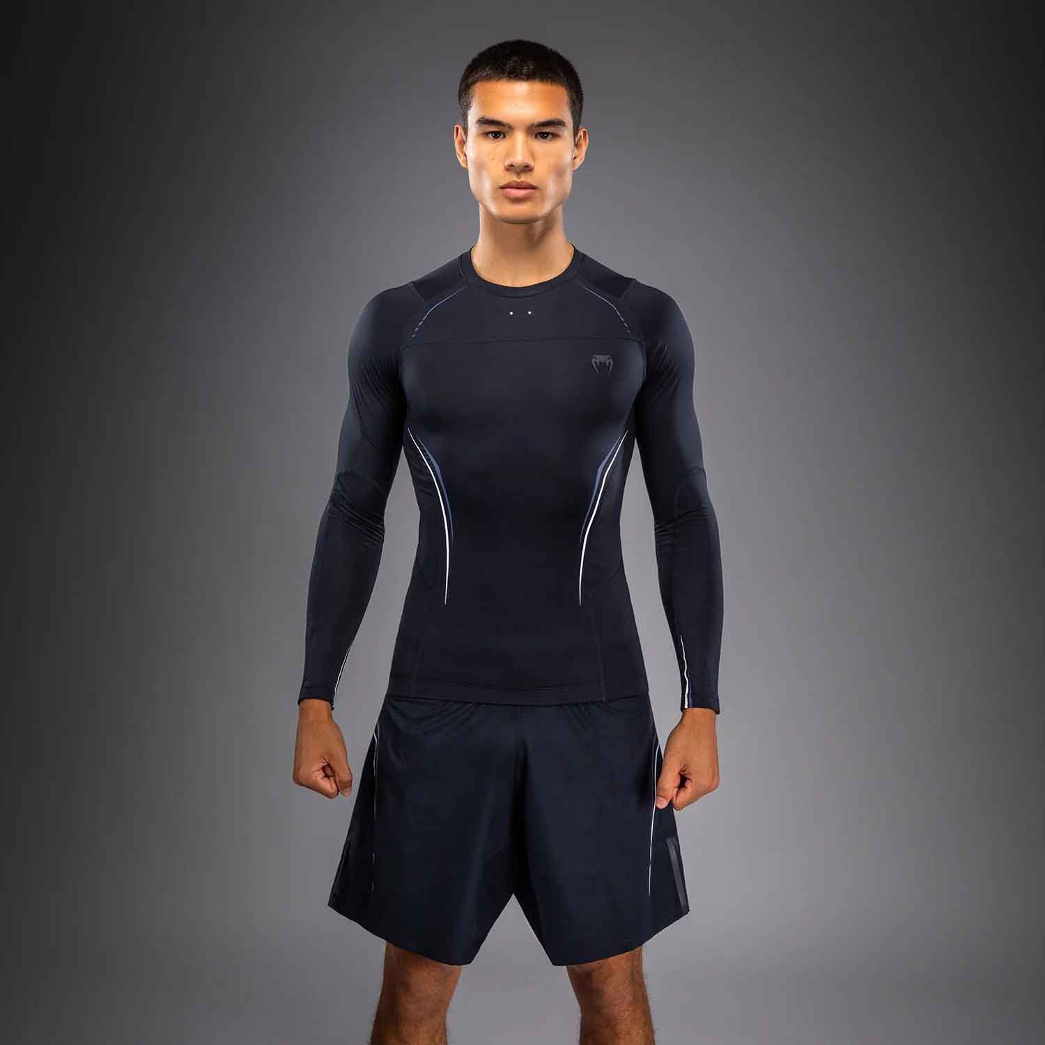 G-Core Long Sleeve Rashguard／G-コア ロングスリーブ ラッシュガード（ネイビーブルー／白）