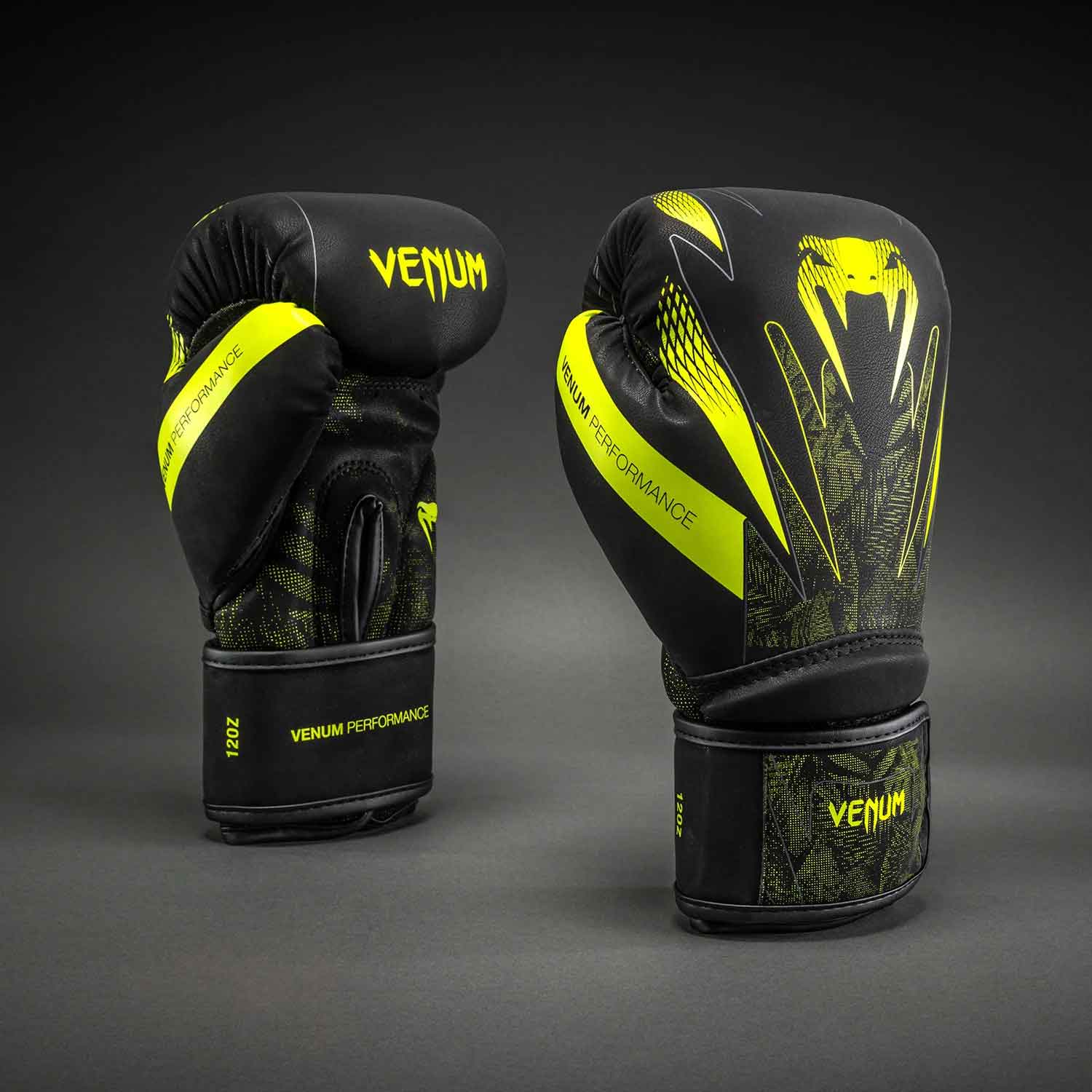 Amazonia Reborn Impact Boxing Gloves／アマゾニア リボーン インパクト ボクシンググローブ（黒／ネオグリーン）
