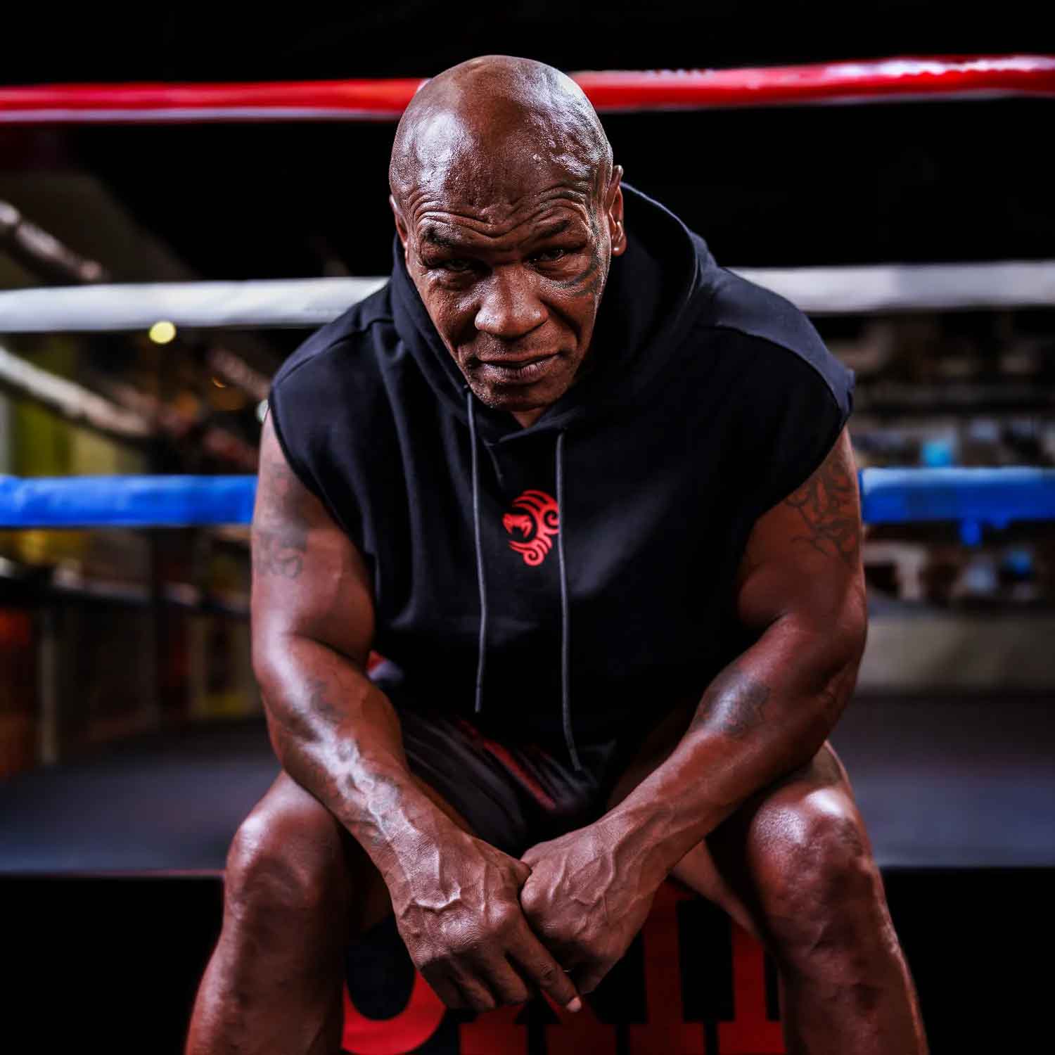 Venum x Mike Tyson Tiger Sleeveless Hoodie／ヴェナム×マイク・タイソン タイガー スリーブレス フーディ（パーカー）ブラック