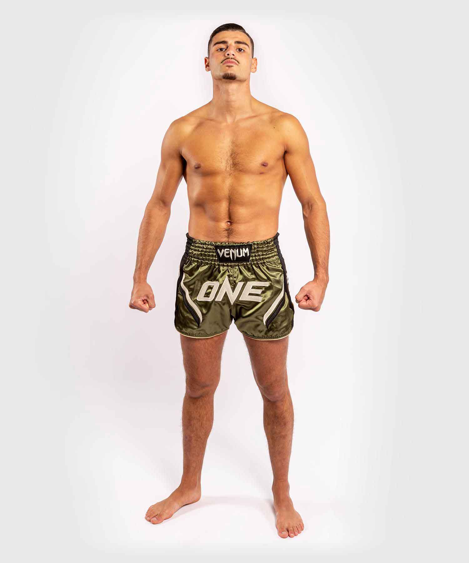 VENUM／ヴェナム　ムエタイショーツ　　VENUM×ONE FC IMPACT MUAY THAI SHORTS／VENUM×ONE FC インパクト ムエタイショーツ（カーキ）