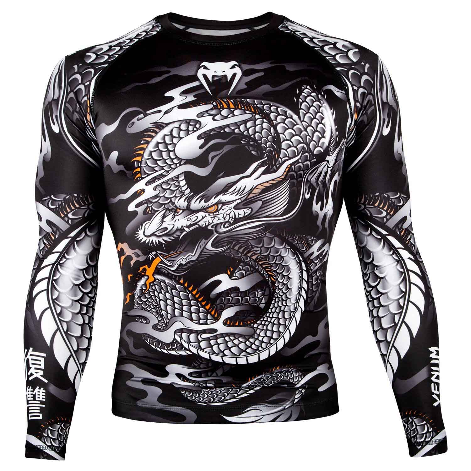 VENUM／ヴェナム　ラッシュガード　　DRAGON'S FLIGHT RASHGUARD／ドラゴンズフライト ラッシュガード（黒／白）ロング