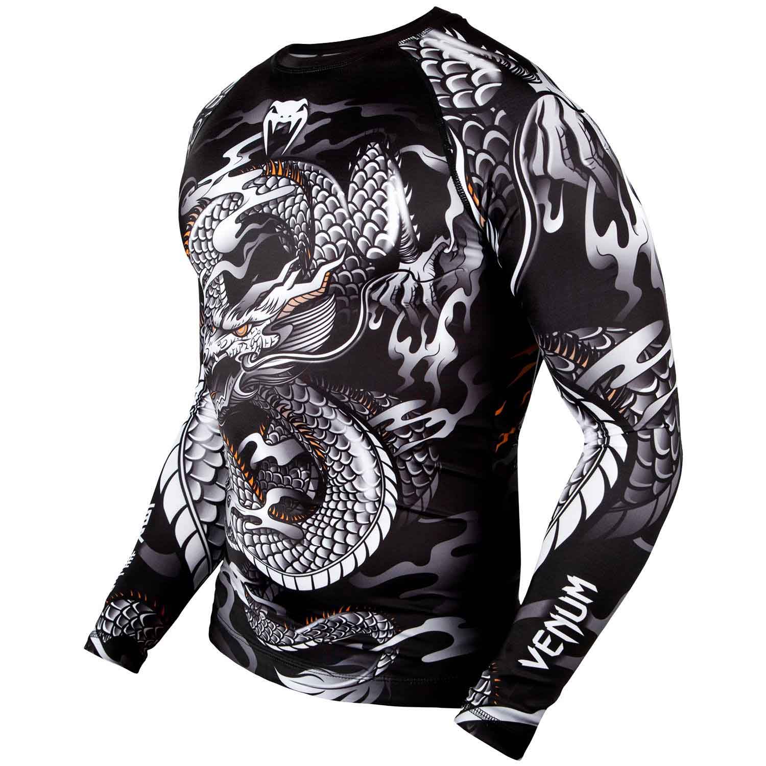 VENUM／ヴェナム　ラッシュガード　　DRAGON'S FLIGHT RASHGUARD／ドラゴンズフライト ラッシュガード（黒／白）ロング