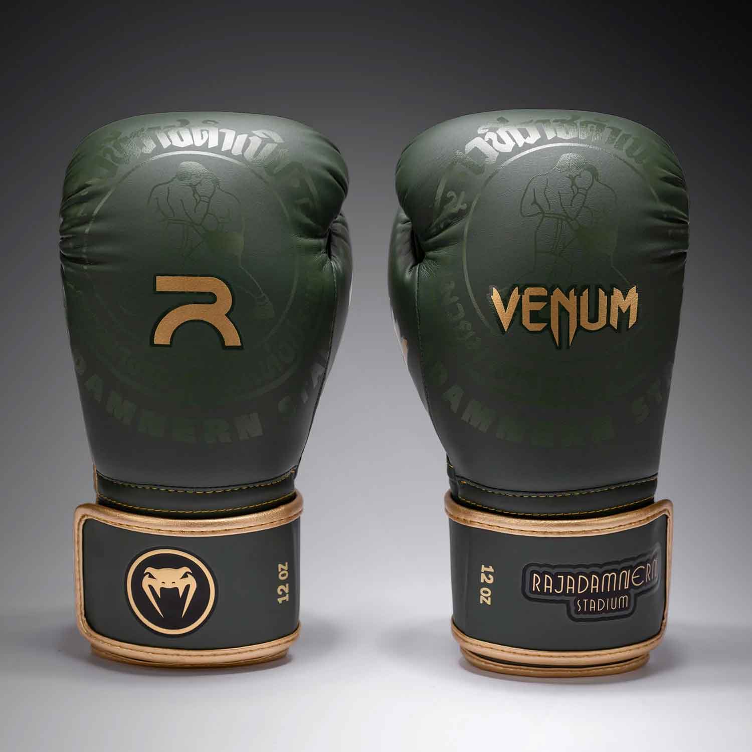 VENUM／ヴェナム　ボクシンググローブ　　Venum x Rajadamnern Boxing Gloves／ヴェナム×ラジャダムナン ボクシンググローブ（ミリタリーグリーン）