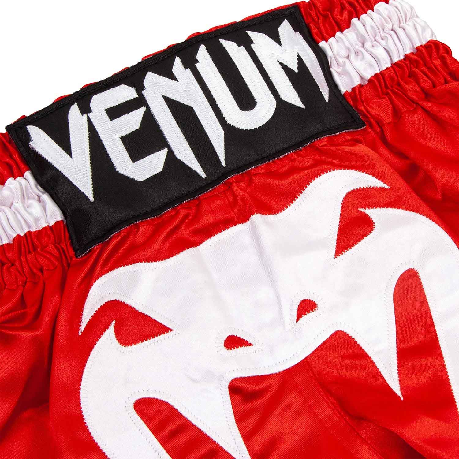 VENUM KIDS／キッズ　ムエタイショーツ　　BANGKOK INFERNO KIDS MUAY THAI SHORTS／バンコク・インフェルノ キッズ ムエタイショーツ（レッド／白）