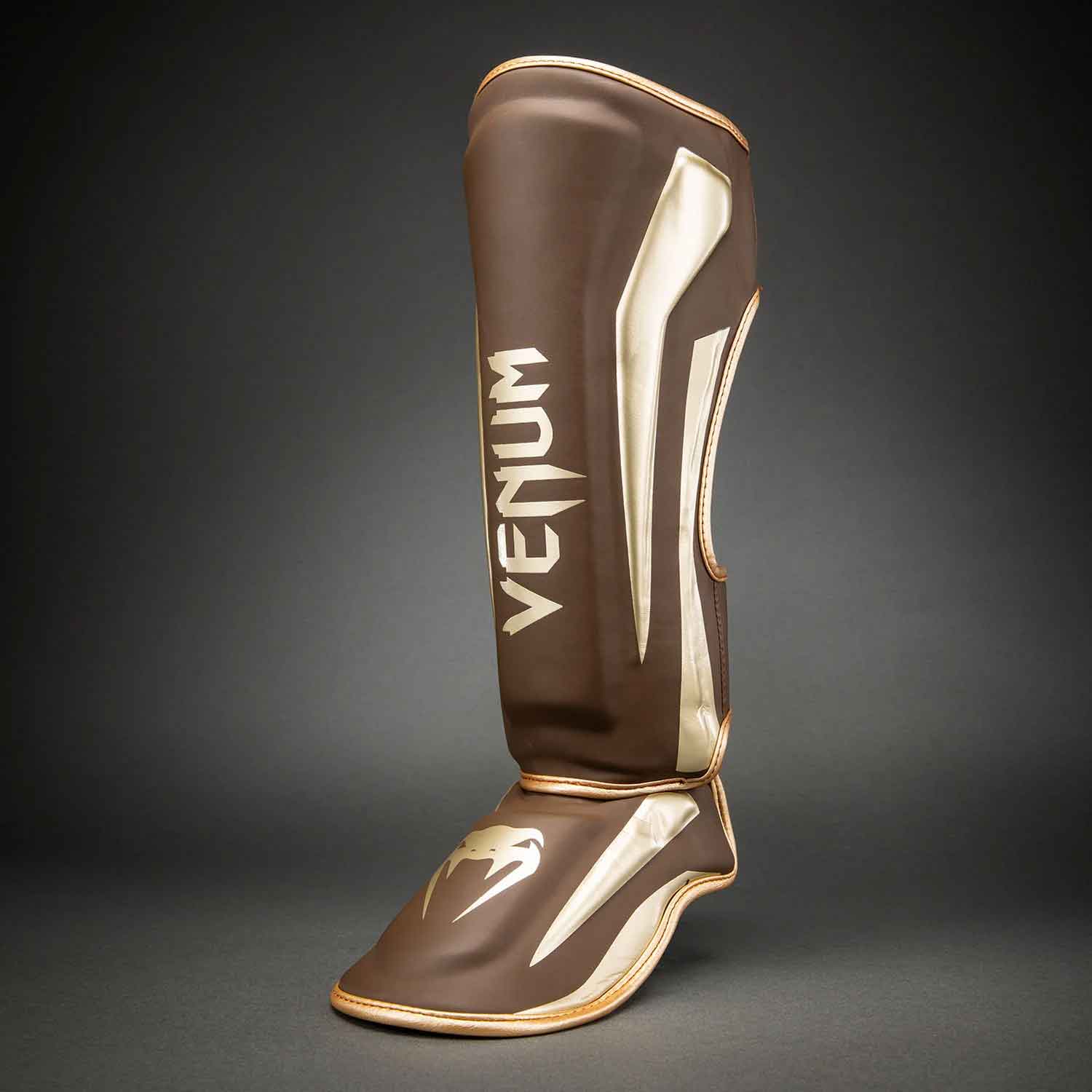 VENUM／ヴェナム　シンガード（レガース）　　Elite Shin Guards／エリート シンガード（ダークブラウン／ゴールド）