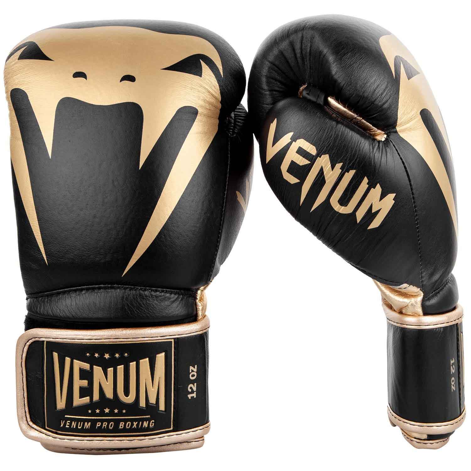 VENUM／ヴェナム　ボクシンググローブ　　GIANT 2.0 PRO BOXING GLOVES VELCRO／ジャイアント 2.0 プロボクシング・グローブ ベルクロ（黒／ゴールド）