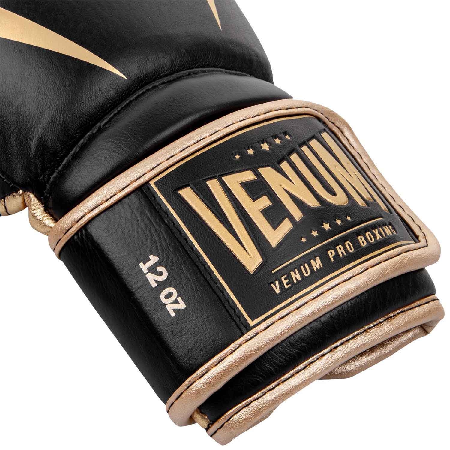 VENUM／ヴェナム　ボクシンググローブ　　GIANT 2.0 PRO BOXING GLOVES VELCRO／ジャイアント 2.0 プロボクシング・グローブ ベルクロ（黒／ゴールド）