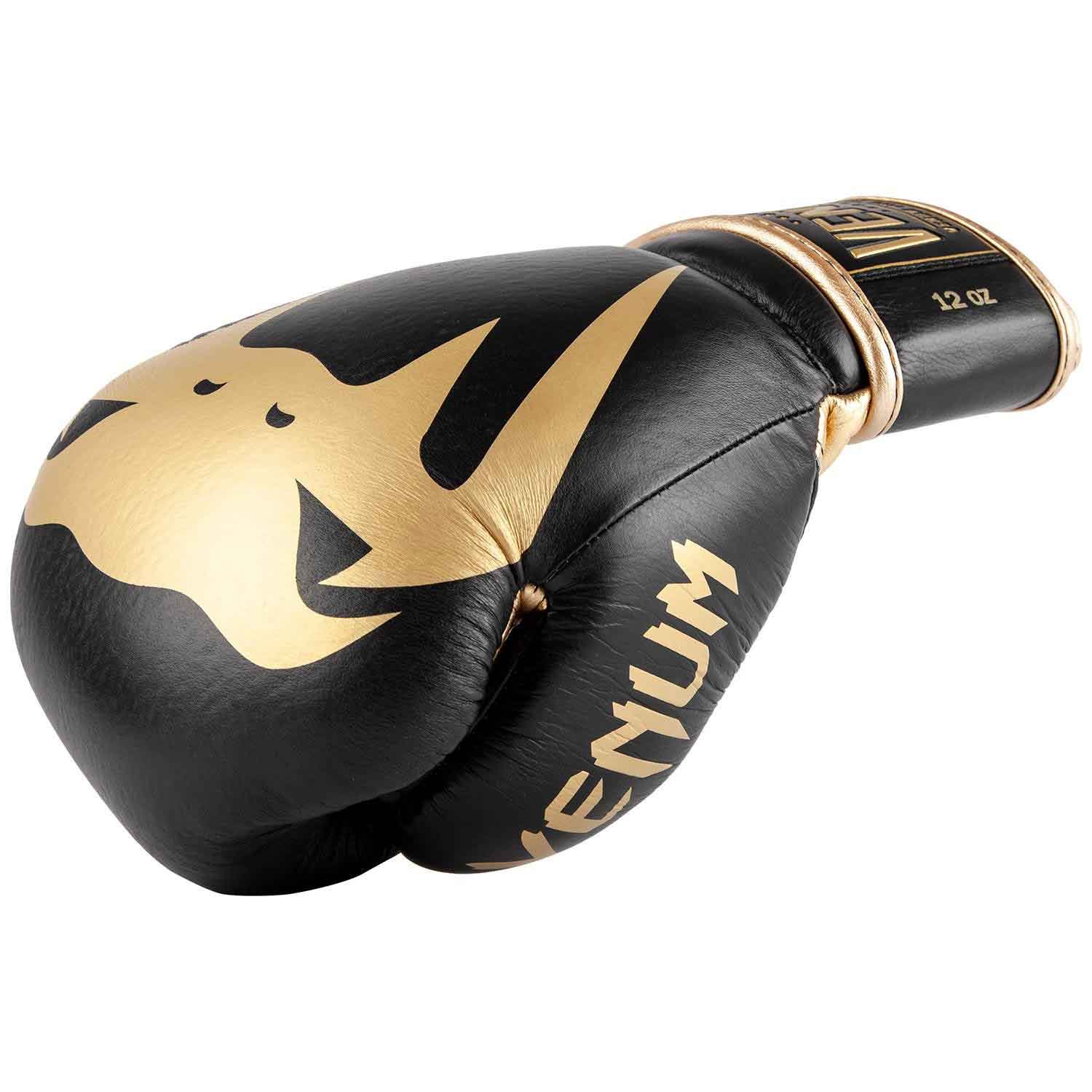 VENUM／ヴェナム　ボクシンググローブ　　GIANT 2.0 PRO BOXING GLOVES VELCRO／ジャイアント 2.0 プロボクシング・グローブ ベルクロ（黒／ゴールド）