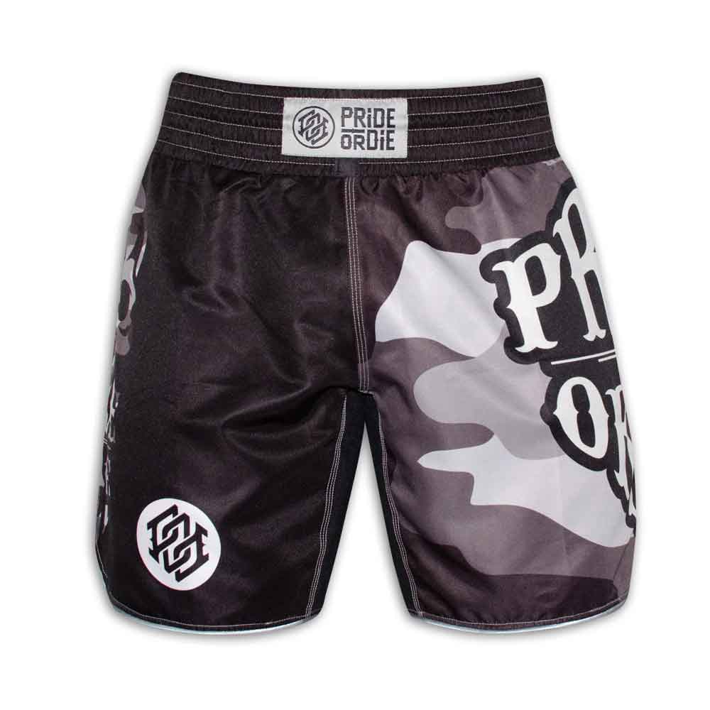 PRIDE OR DIE(PRiDEorDiE)／プライド オア ダイ　ファイトショーツ　　RECKLESS Urban Camo Fight Shorts／レックレス（アーバンカモ）ファイトショーツ