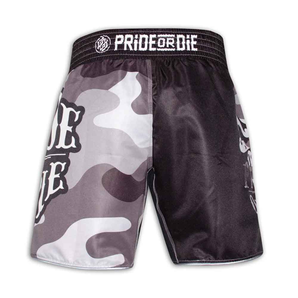 PRIDE OR DIE(PRiDEorDiE)／プライド オア ダイ　ファイトショーツ　　RECKLESS Urban Camo Fight Shorts／レックレス（アーバンカモ）ファイトショーツ