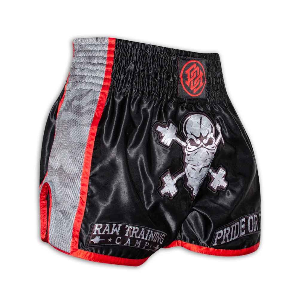 PRIDE OR DIE(PRiDEorDiE)／プライド オア ダイ　ムエタイショーツ　　RAW TRAINING CAMP Muay Thai Shorts Urban Camo／ロウ トレーニングキャンプ ムエタイショーツ（アーバンカモ）