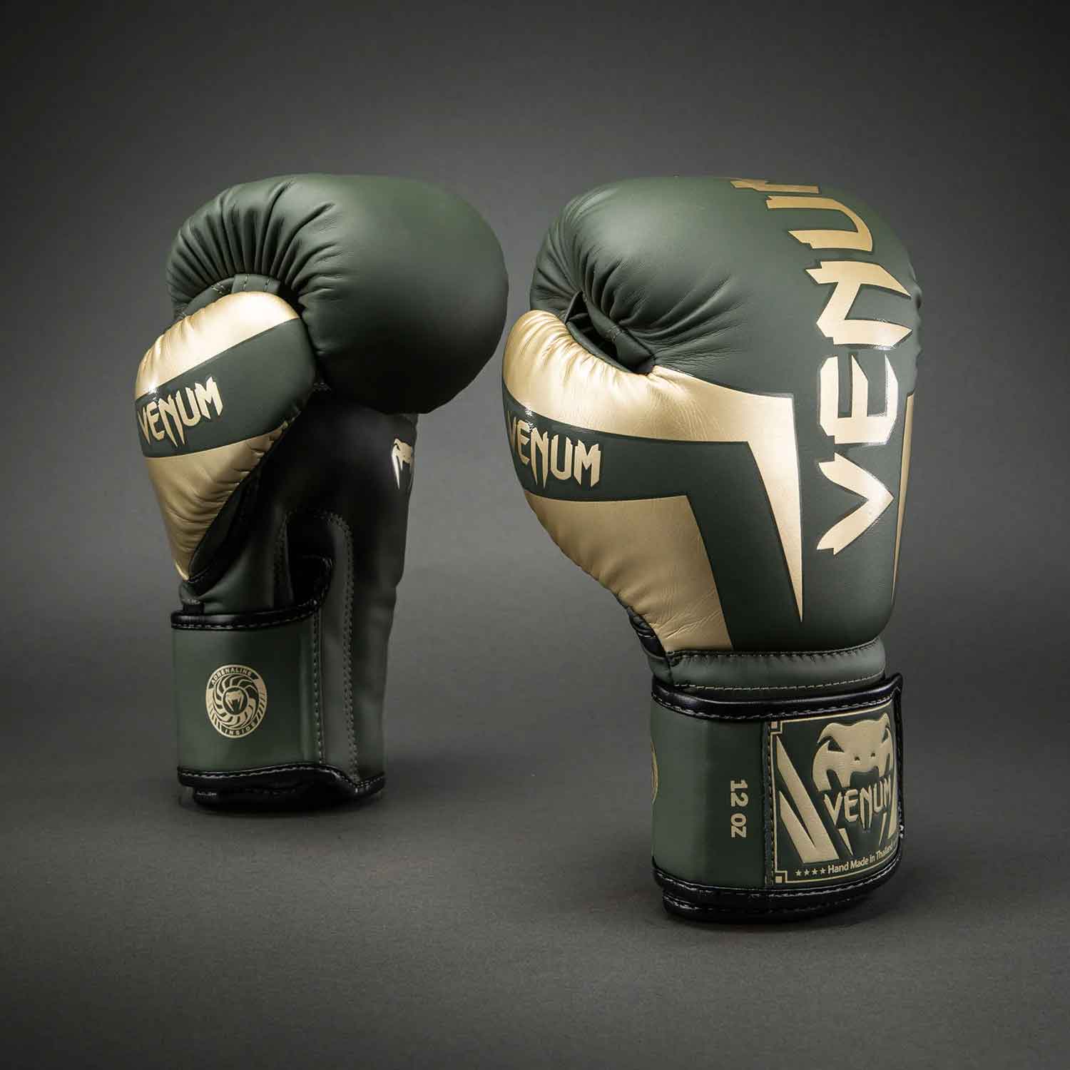 VENUM／ヴェナム　ボクシンググローブ　　Elite Boxing Gloves／エリート ボクシンググローブ（カーキ／ゴールド）