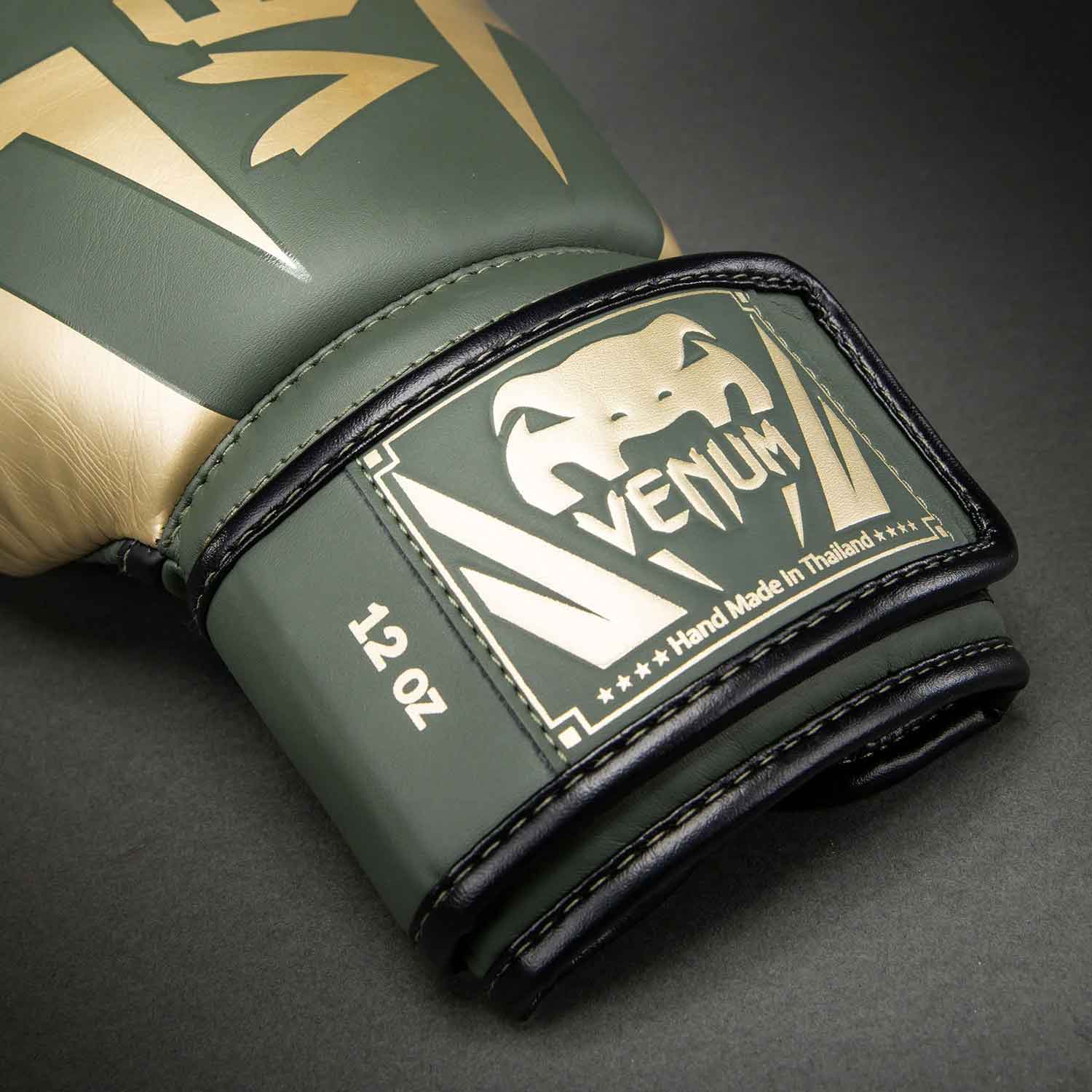 VENUM／ヴェナム　ボクシンググローブ　　Elite Boxing Gloves／エリート ボクシンググローブ（カーキ／ゴールド）