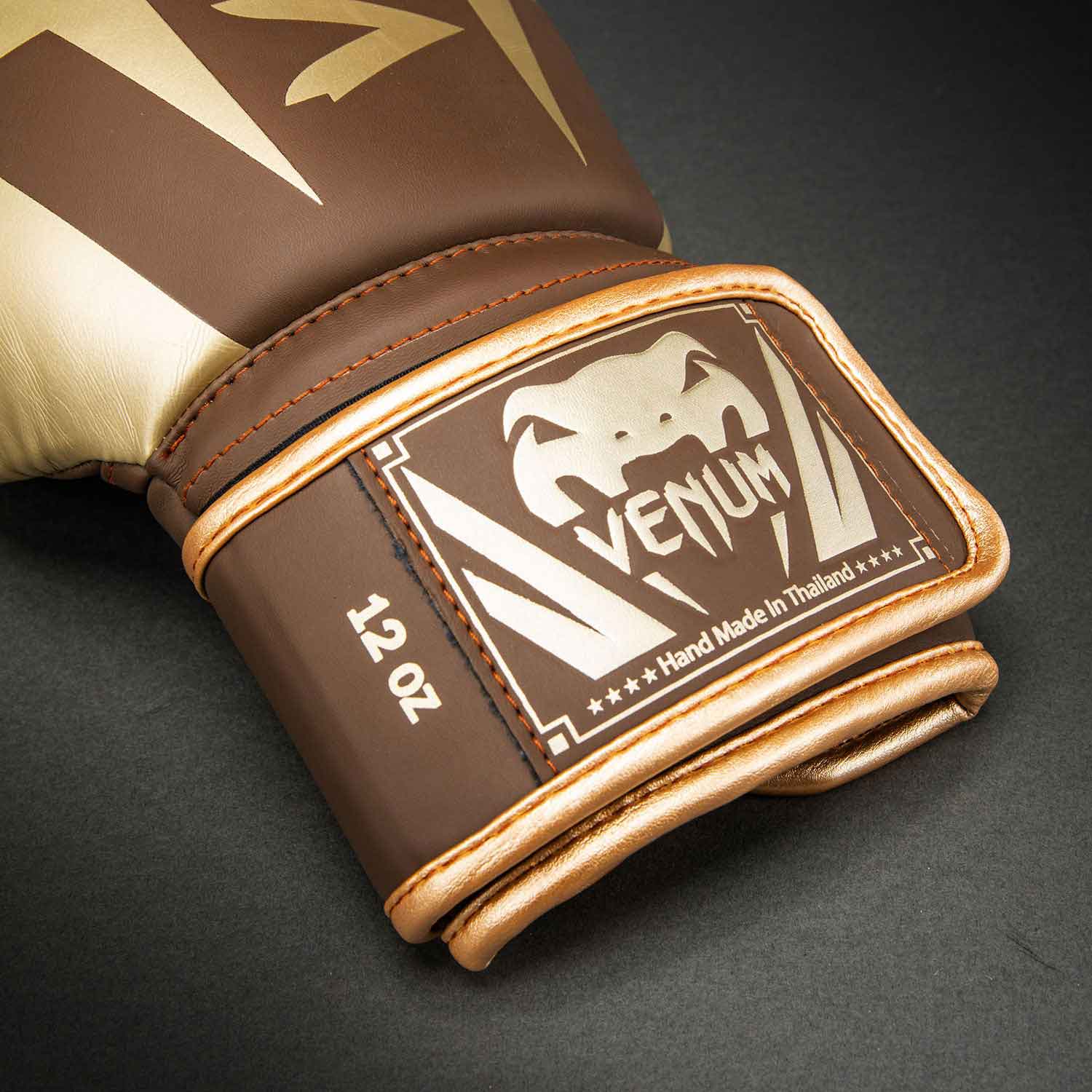 VENUM／ヴェナム　ボクシンググローブ　　Elite Boxing Gloves／エリート ボクシンググローブ（ダークブラウン／ゴールド）