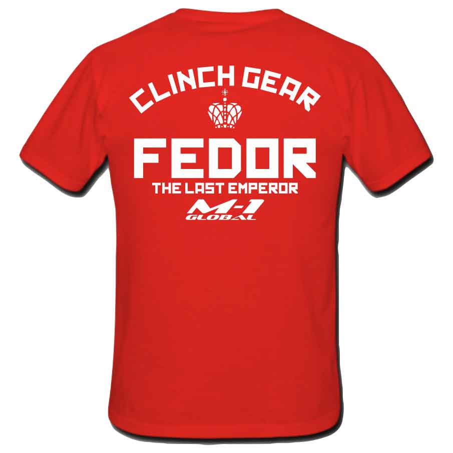 Clinch Gear／クリンチギア　Tシャツ　　エメリヤーエンコ・ヒョードル StrikeForce「Fedor vs Werdum」着用モデル（赤）