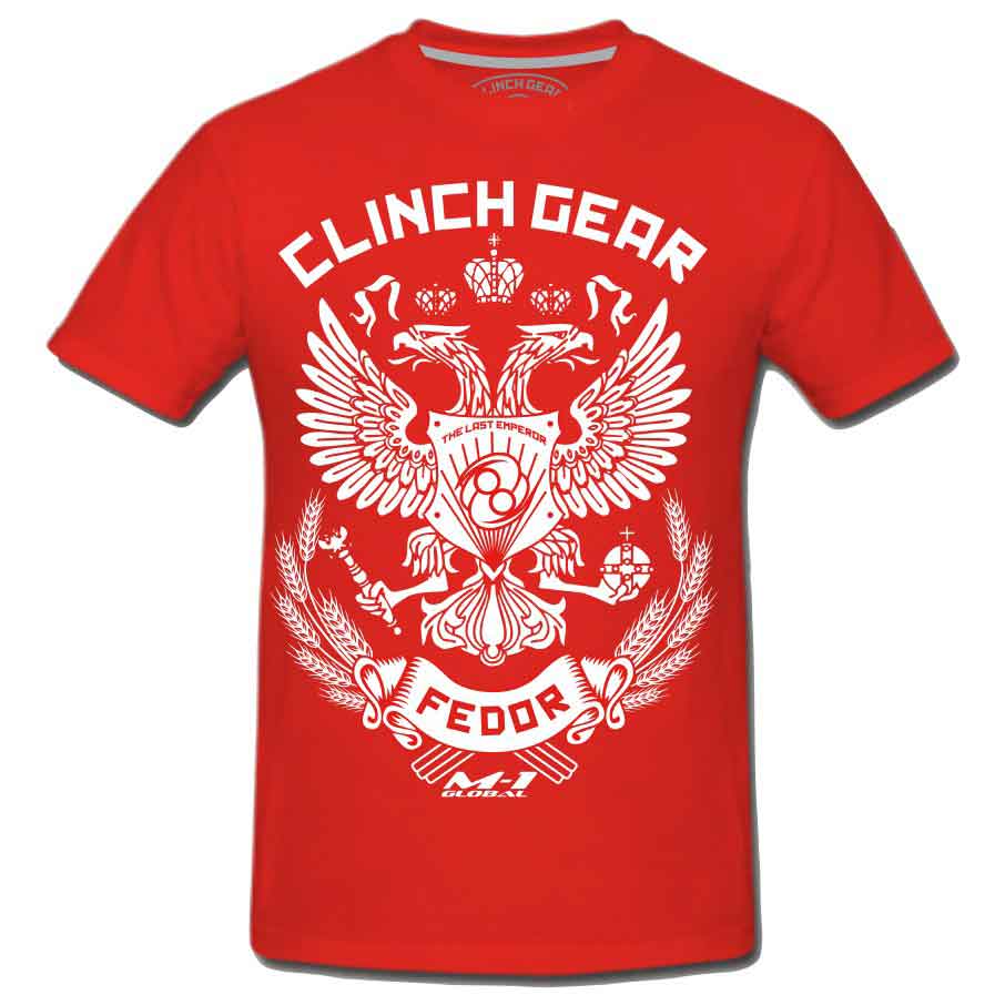 Clinch Gear／クリンチギア　Tシャツ　　エメリヤーエンコ・ヒョードル StrikeForce「Fedor vs Werdum」着用モデル（赤）