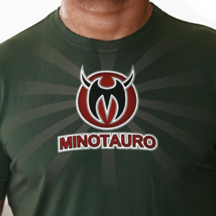 総合格闘技MMAブランド／その他　Tシャツ　　MINOTAURO CLOTHING／ミノタウロ・クローシング　UFCファン・エキスポ着用モデル ヴィンテージ・モスグリーン