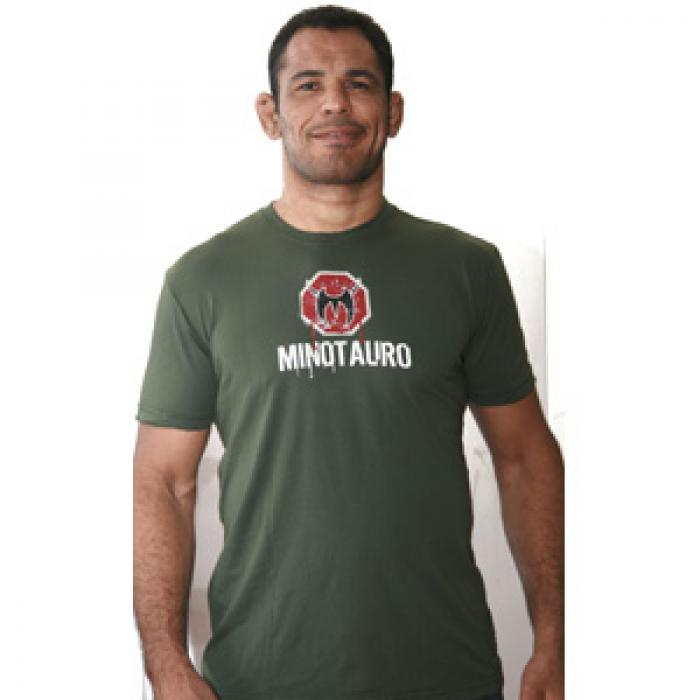 総合格闘技MMAブランド／その他　Tシャツ　　MINOTAURO CLOTHING／ミノタウロ・クローシング　ミノタウロ Possible ヴィンテージ・モスグリーン