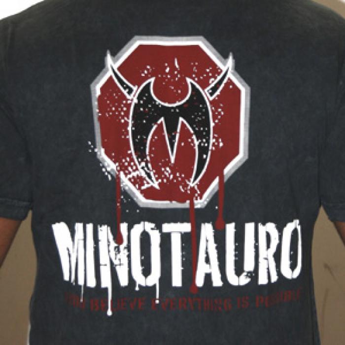 総合格闘技MMAブランド／その他　Tシャツ　　MINOTAURO CLOTHING／ミノタウロ・クローシング　ミノタウロ Possible ブラック・ウォッシュ