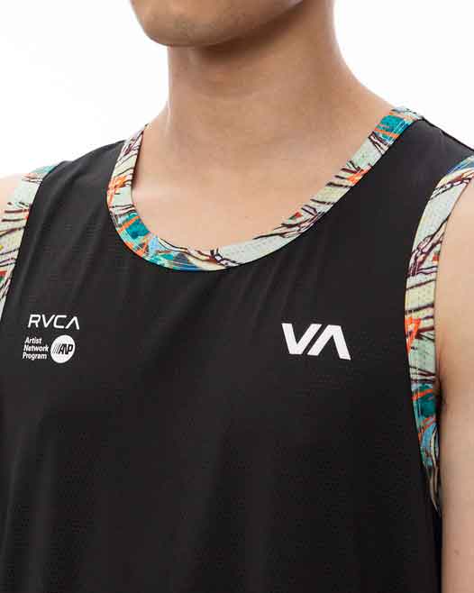 RVCA／ルーカ（ルカ）　タンクトップ　　SAGE VAUGHN RVCA RUNNER TANK TOP／セージ・ヴォーン RVCA ランナー タンクトップ