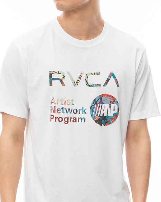 RVCA／ルーカ（ルカ）　Tシャツ　　SAGE VAUGHN ANP T-SHIRT／セージ・ヴォーン ANP Tシャツ（白）