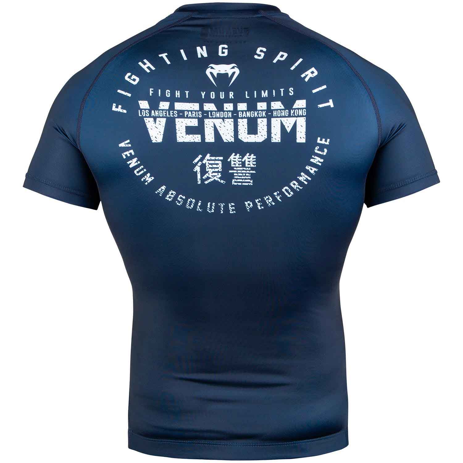 VENUM／ヴェナム　ラッシュガード　　SIGNATURE RASHGUARD SHORT SLEEVES／シグネイチャー ラッシュガード ショート（ネイビーブルー）