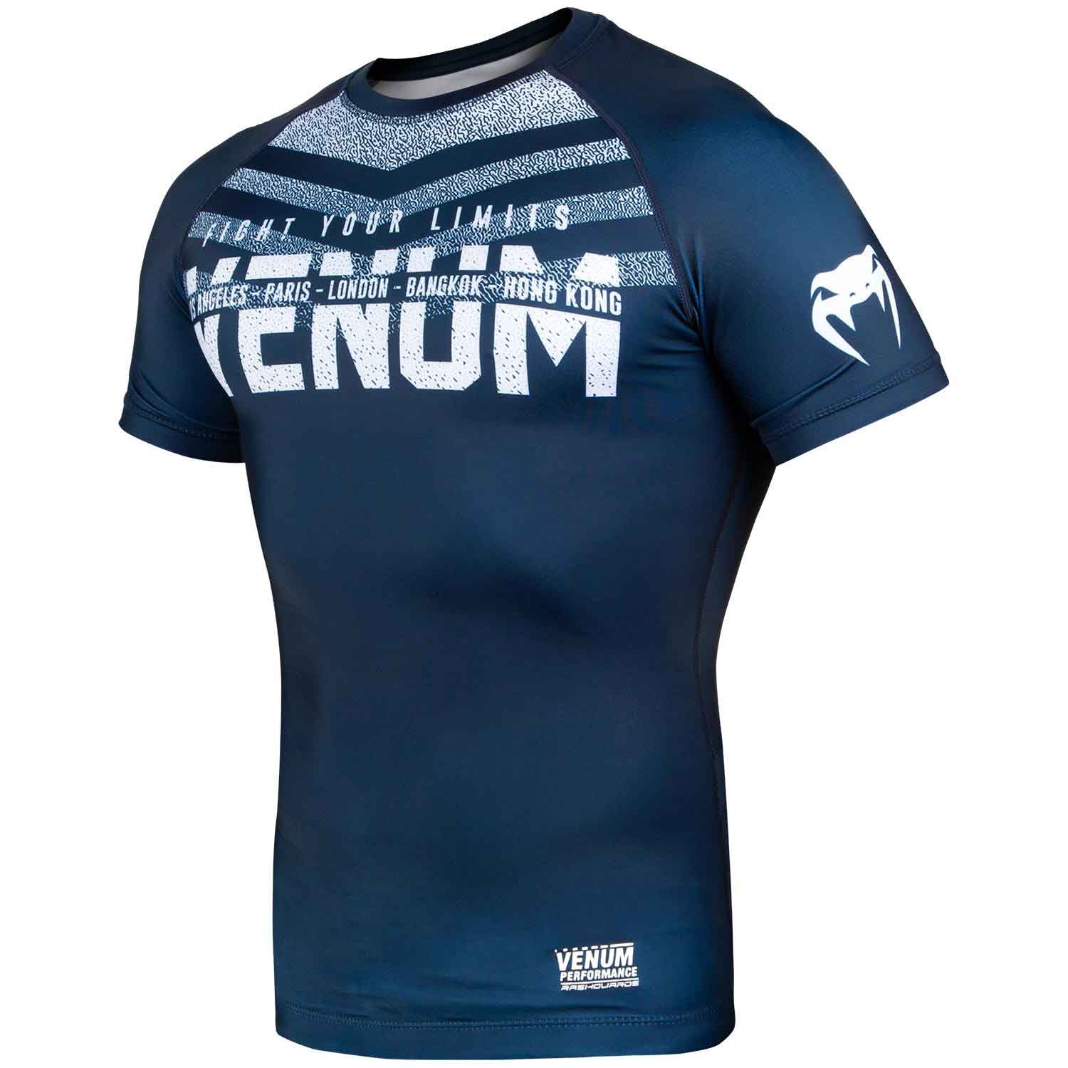 VENUM／ヴェナム　ラッシュガード　　SIGNATURE RASHGUARD SHORT SLEEVES／シグネイチャー ラッシュガード ショート（ネイビーブルー）