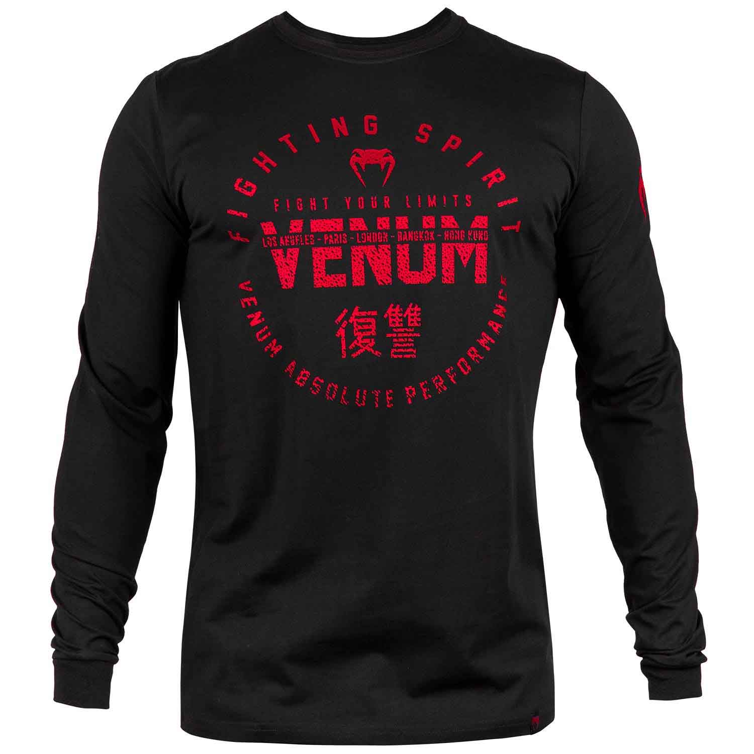 VENUM／ヴェナム　ロングスリーブ　　SIGNATURE T-SHIRT LONG SLEEVES／シグネイチャー ロングスリーブ（黒／レッド）