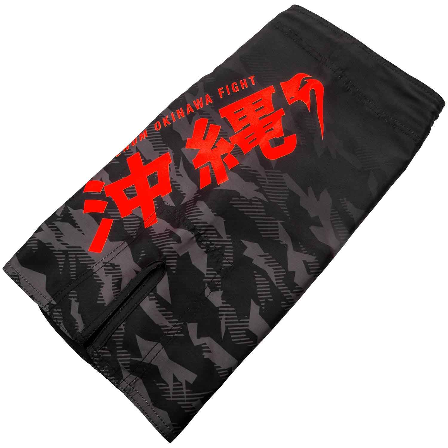 VENUM KIDS／キッズ　ファイトショーツ　　OKINAWA 2.0 KIDS FIGHTSHORTS／沖縄 2.0 キッズ ファイトショーツ（黒／レッド）