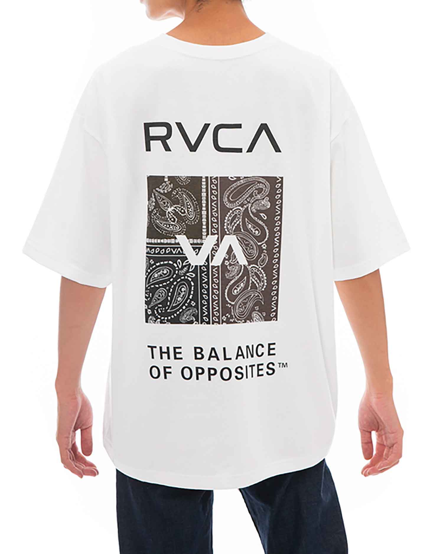 RVCA／ルーカ（ルカ）　Tシャツ　　BANDANA Tシャツ（白／黒）