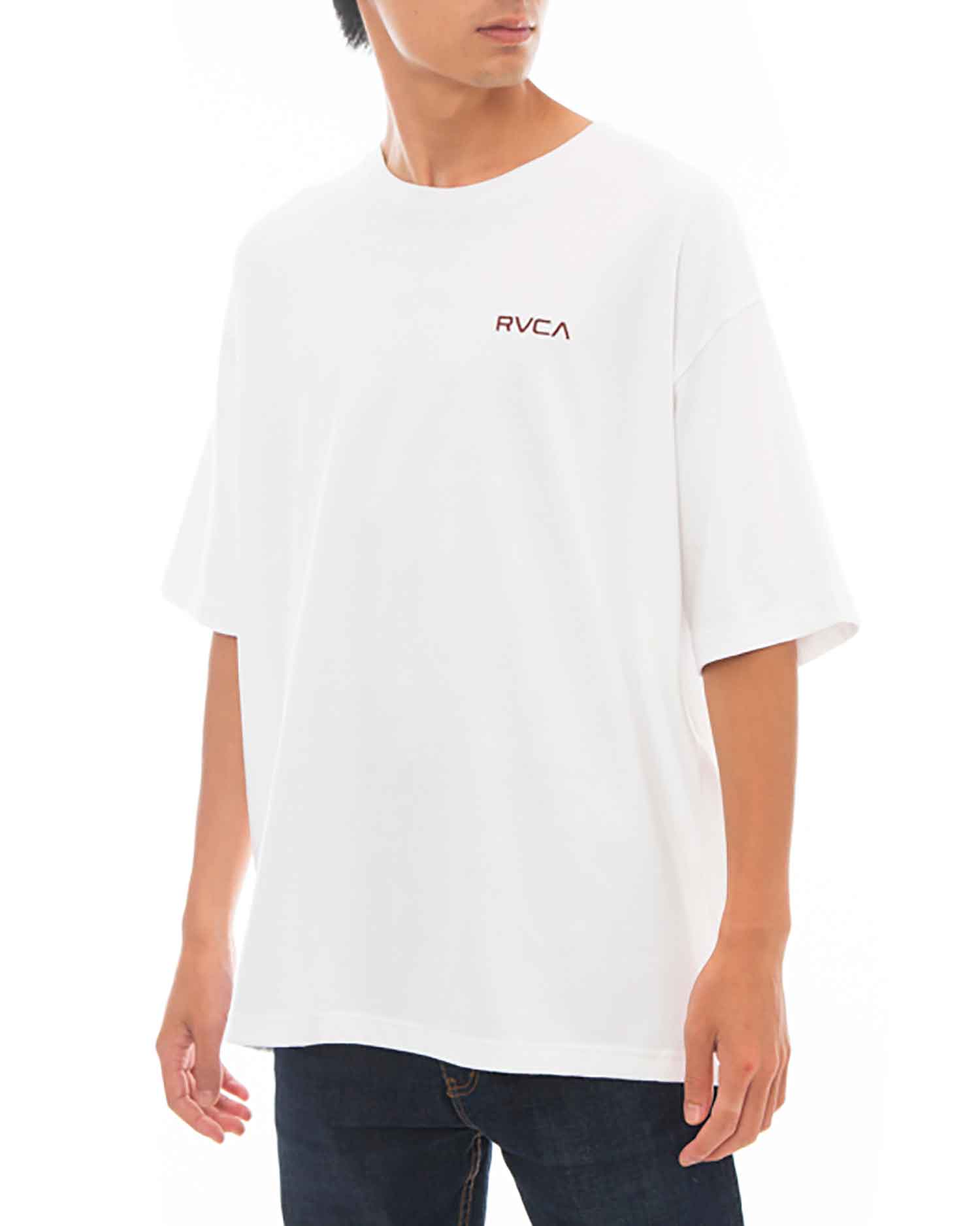 RVCA／ルーカ（ルカ）　Tシャツ　　BANDANA Tシャツ（白／レッドブラウン）