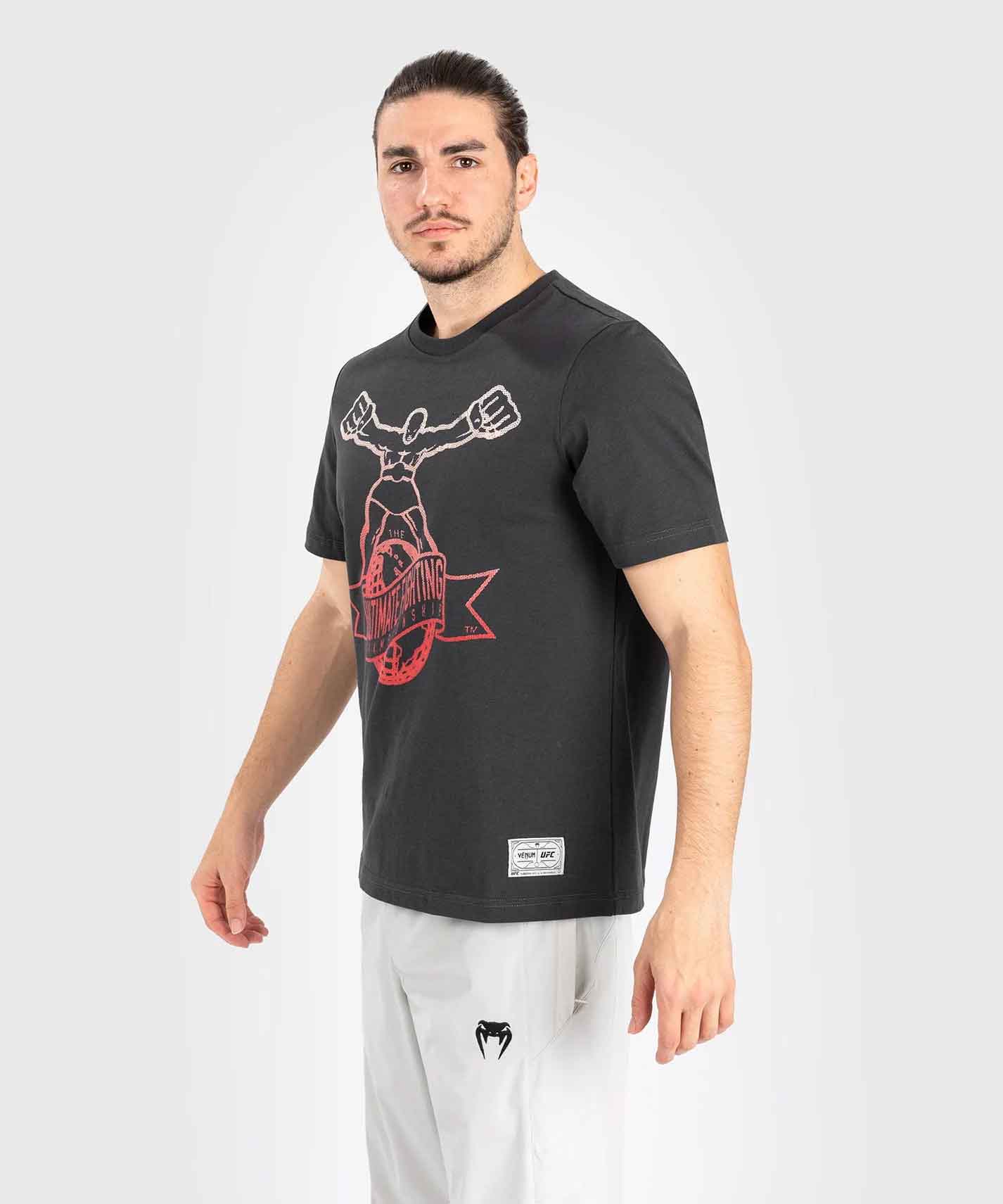 VENUM／ヴェナム　Tシャツ　　UFC by Venum Ulti-Man T-Shirt／UFC by Venum アルティマンTシャツ（ダークグレー／レッド）