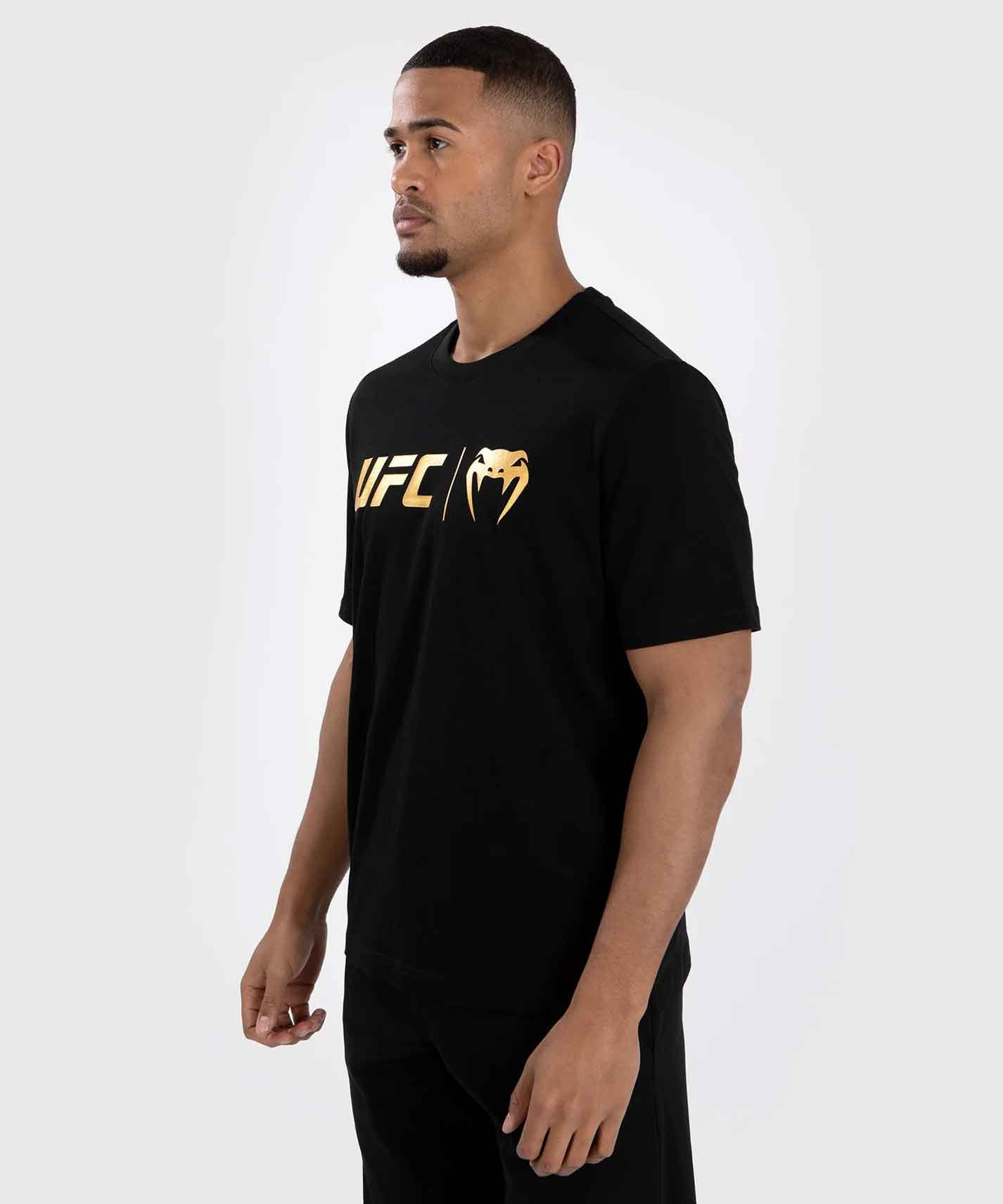 VENUM／ヴェナム　Tシャツ　　UFC Venum Classic T-Shirt／UFC VENUM クラシック Tシャツ（黒／ゴールド）