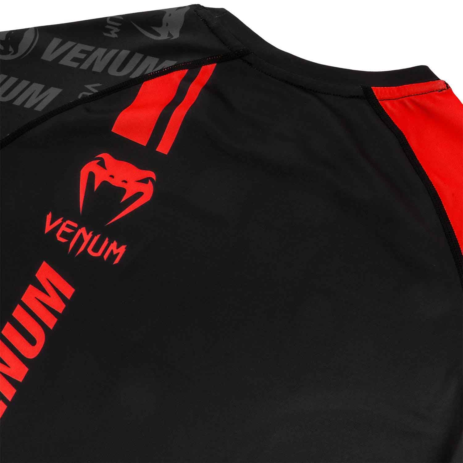 VENUM／ヴェナム　ラッシュガード　　VENUM LOGOS RASHGUARD／ヴェナム・ロゴス ラッシュガード ショート（黒／レッド）