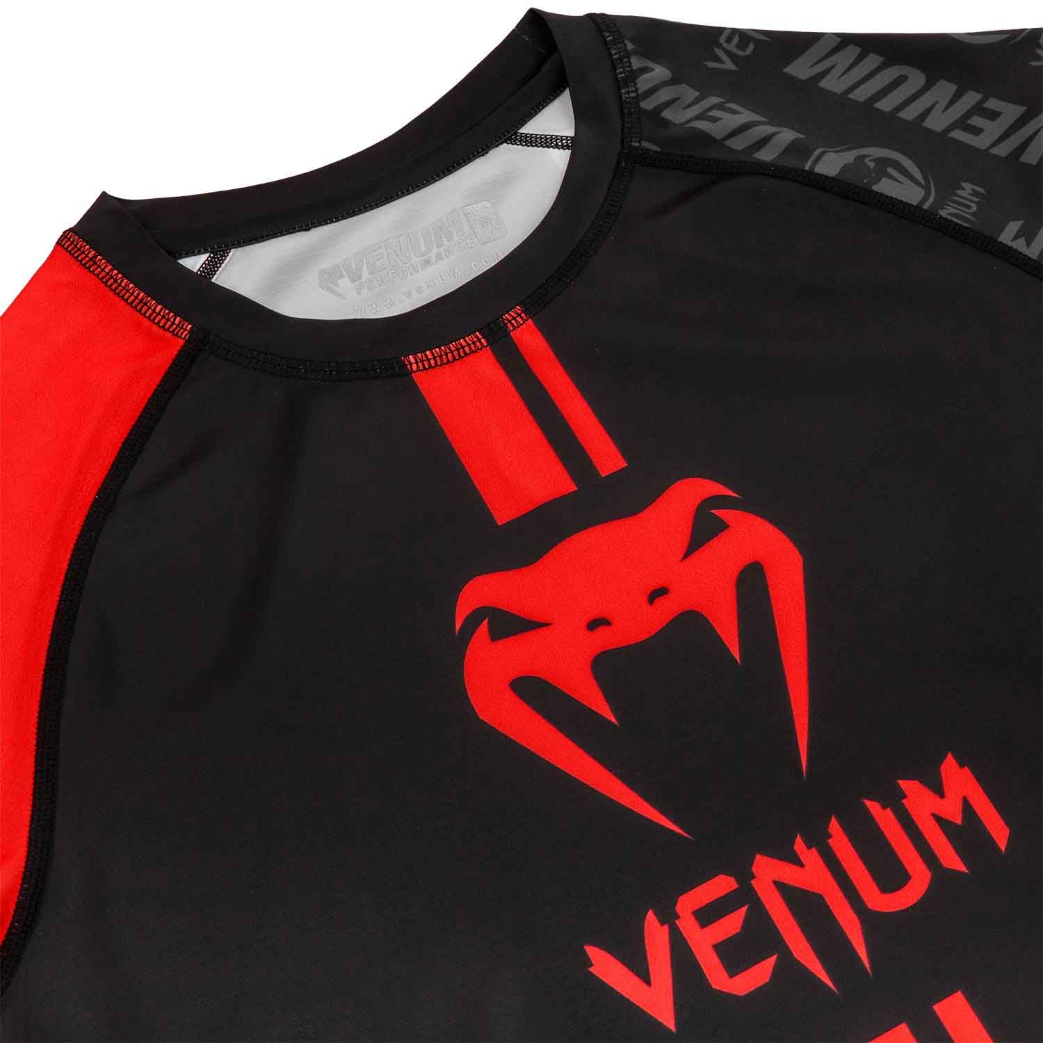 VENUM／ヴェナム　ラッシュガード　　VENUM LOGOS RASHGUARD／ヴェナム・ロゴス ラッシュガード ショート（黒／レッド）