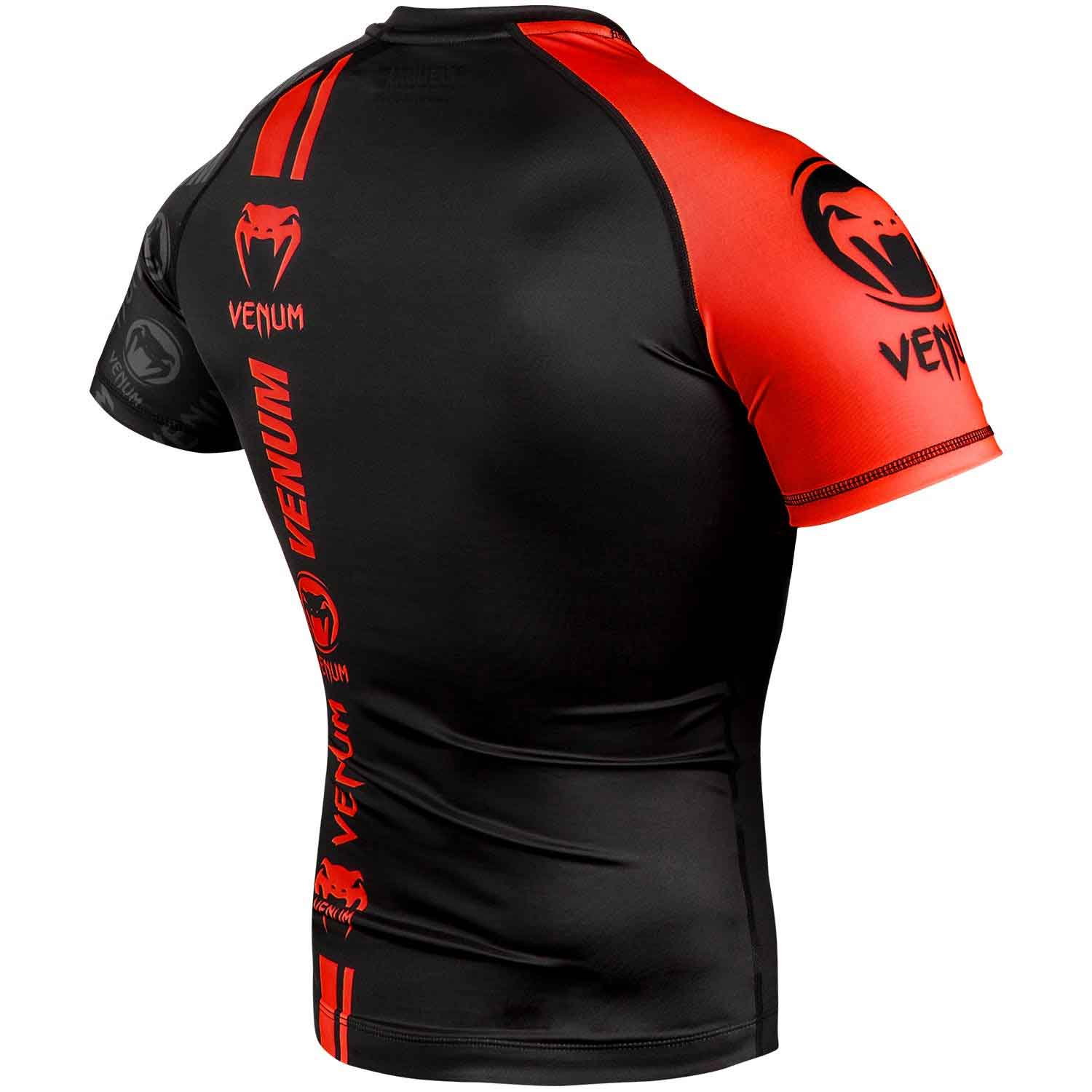 VENUM／ヴェナム　ラッシュガード　　VENUM LOGOS RASHGUARD／ヴェナム・ロゴス ラッシュガード ショート（黒／レッド）