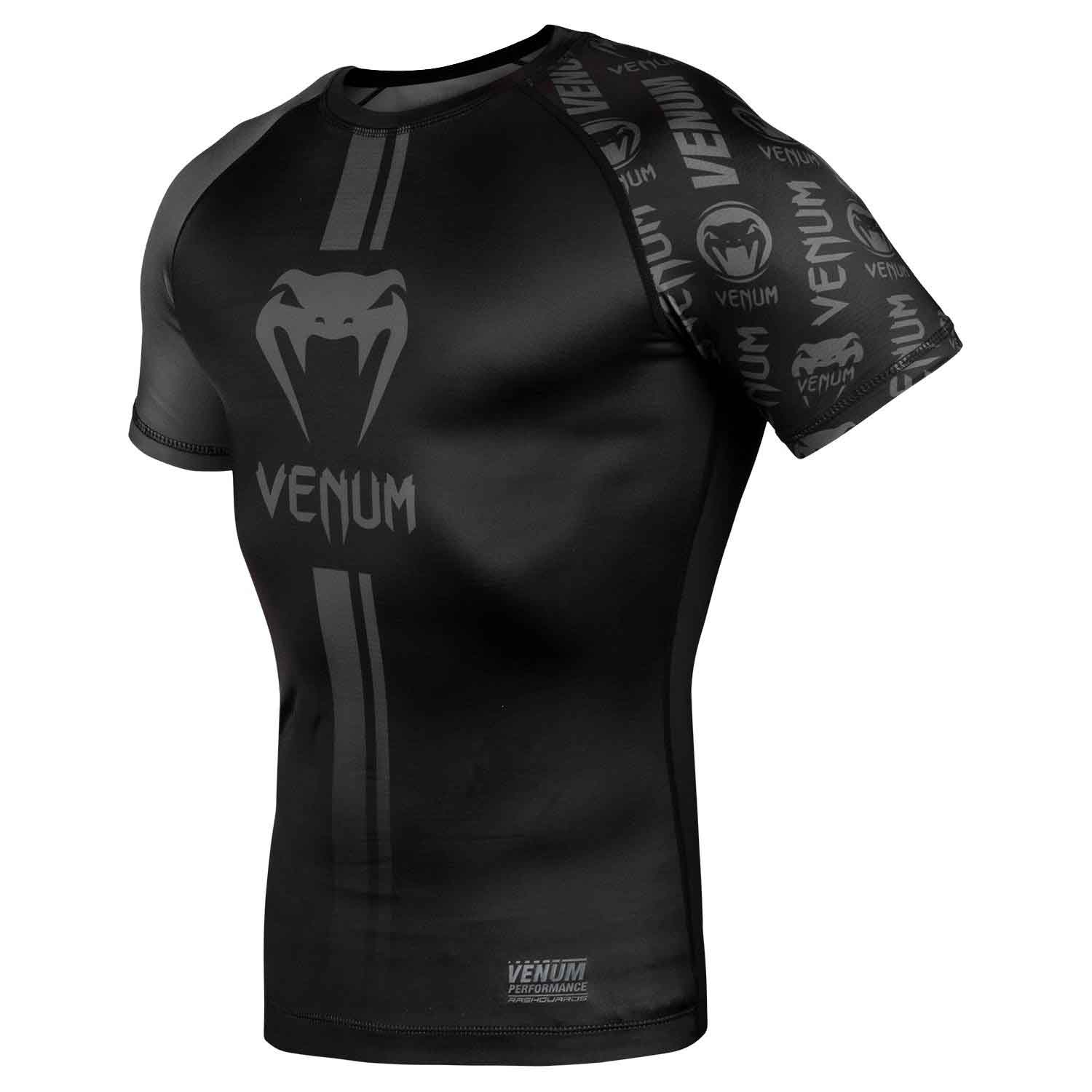 VENUM／ヴェナム　ラッシュガード　　VENUM LOGOS RASHGUARD／ヴェナム・ロゴス ラッシュガード ショート（マットブラック）