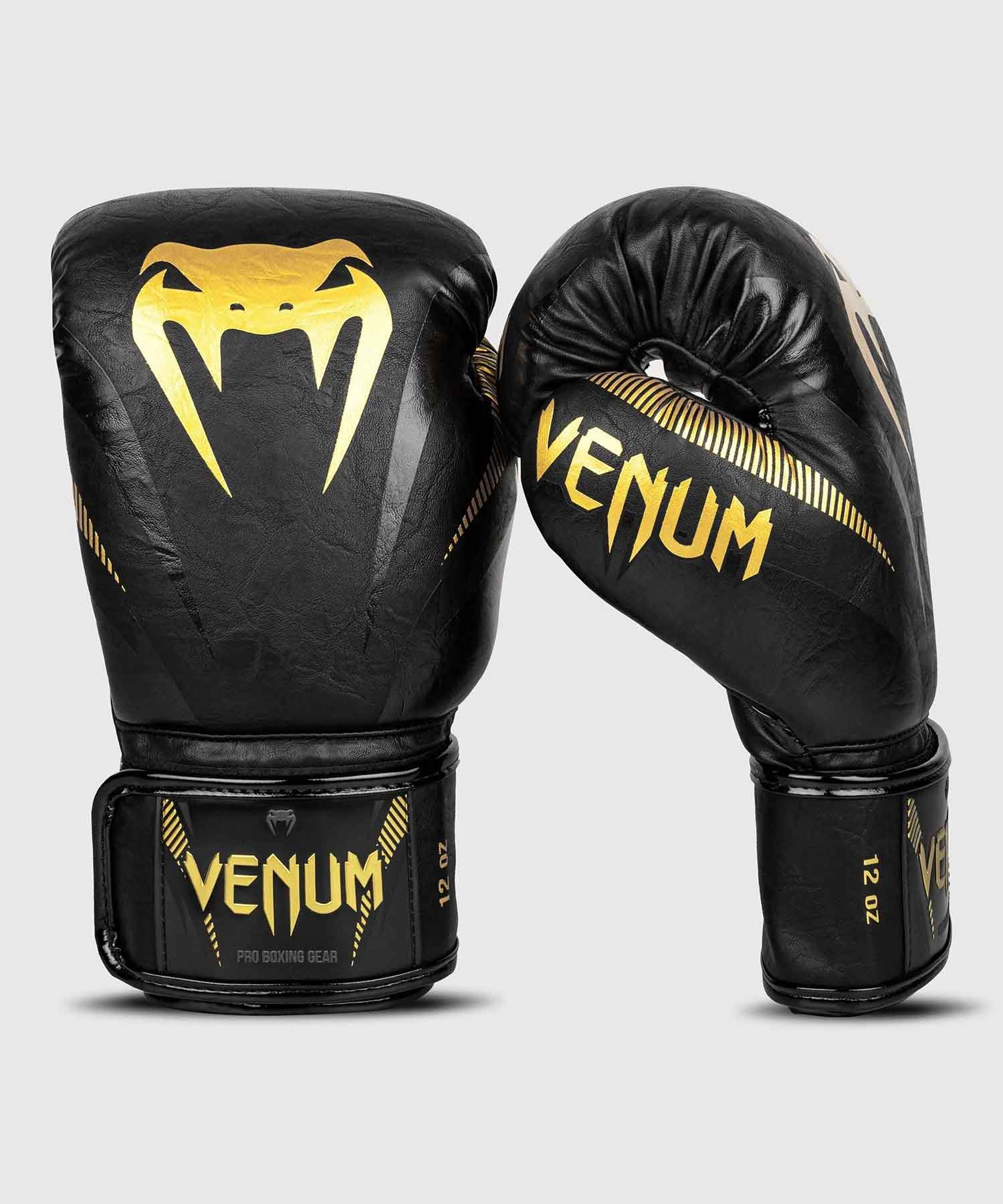 VENUM／ヴェナム　ボクシンググローブ　　IMPACT BOXING GLOVES／インパクト ボクシンググローブ（黒／ゴールド）