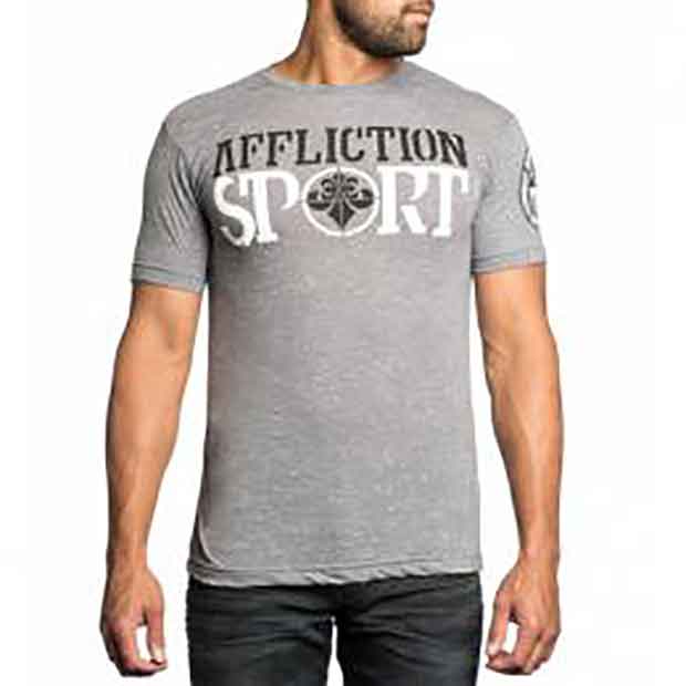 Affliction／アフリクション　Tシャツ　　スポーツ（グレー・マシーン・ウォッシュ）